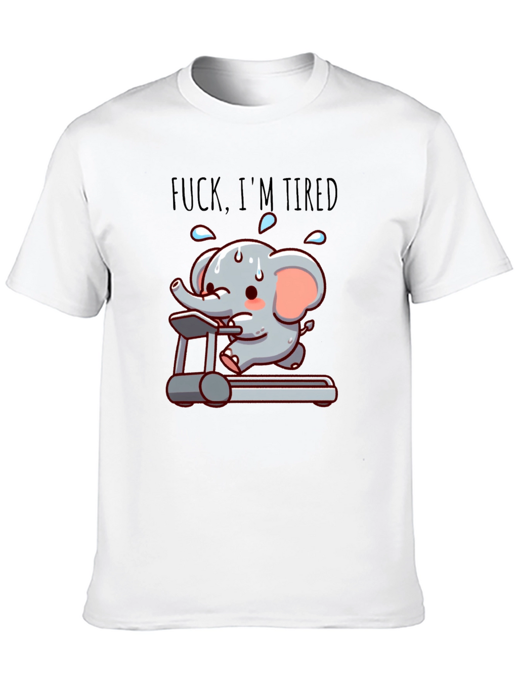 Funny Tired Elephant Gym T-Shirt