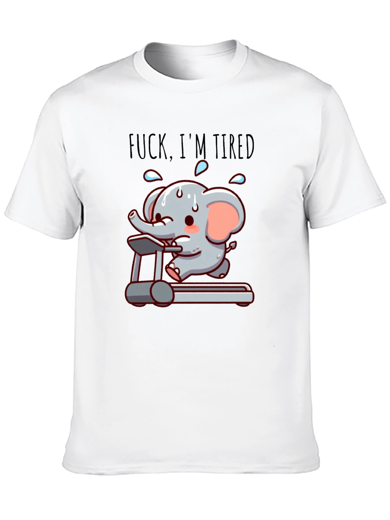 Funny Tired Elephant Gym T-Shirt