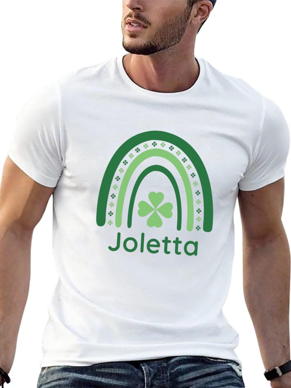 Joletta St. Patricks Day Shamrock Rainbow T-Shirt