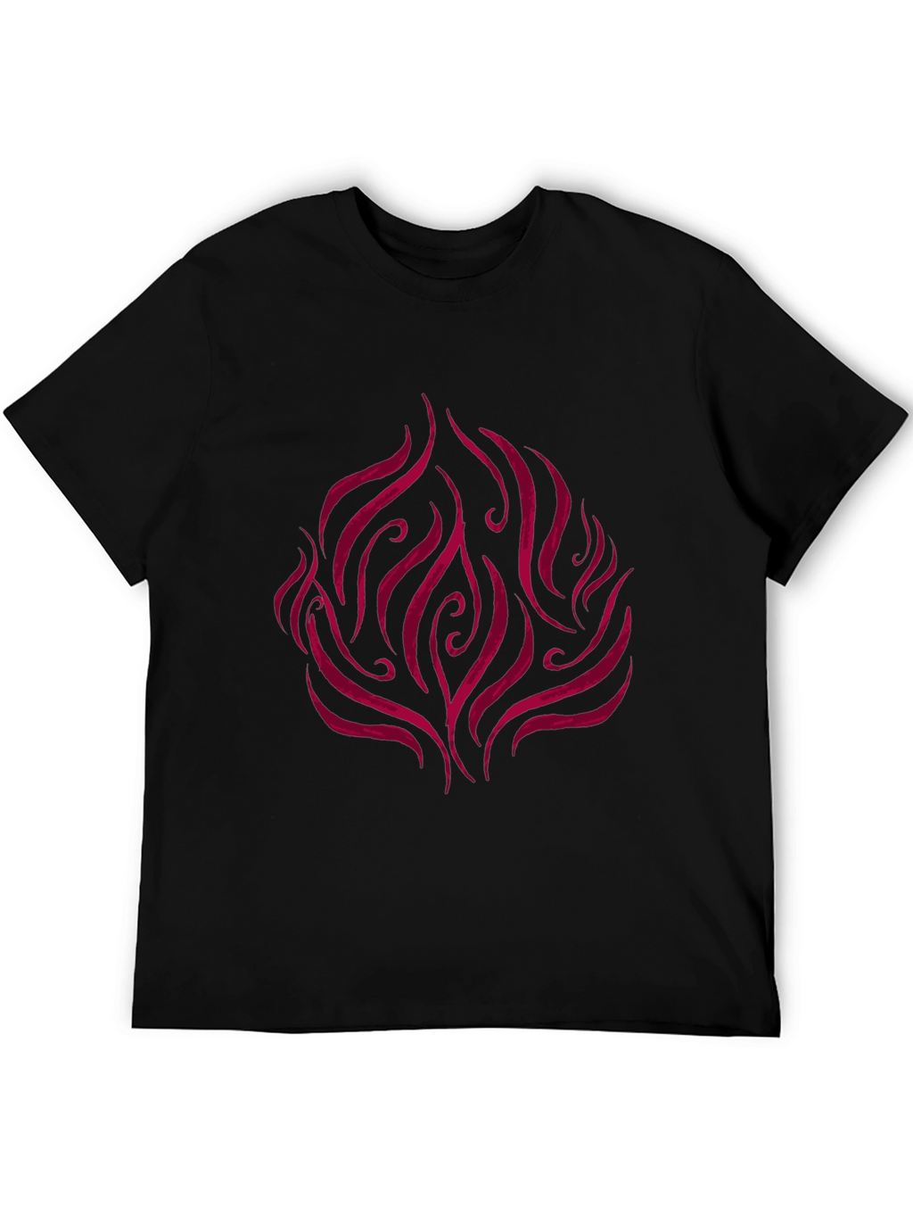 Flame Design Black T-Shirt