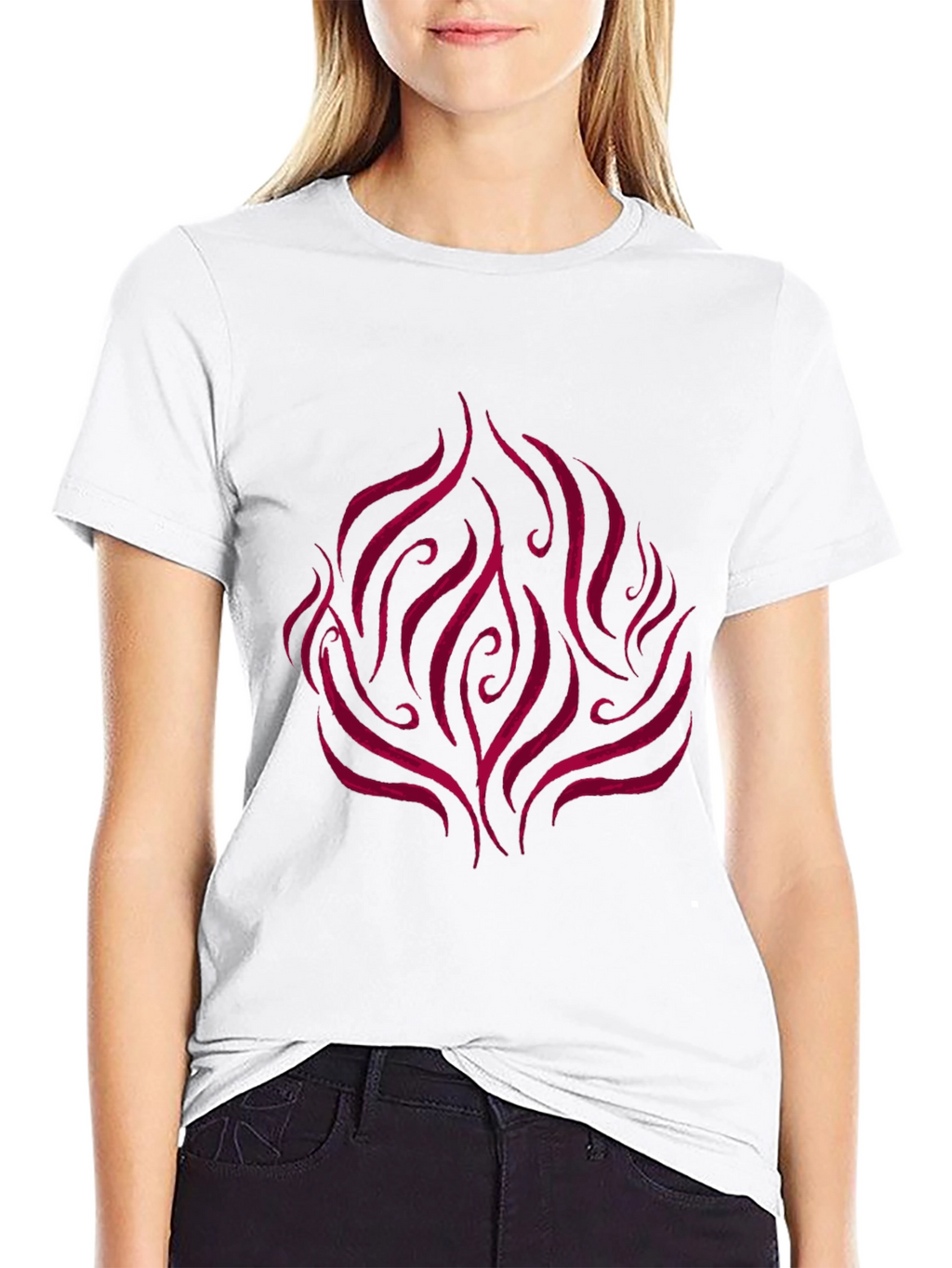 Flame Design Black T-Shirt