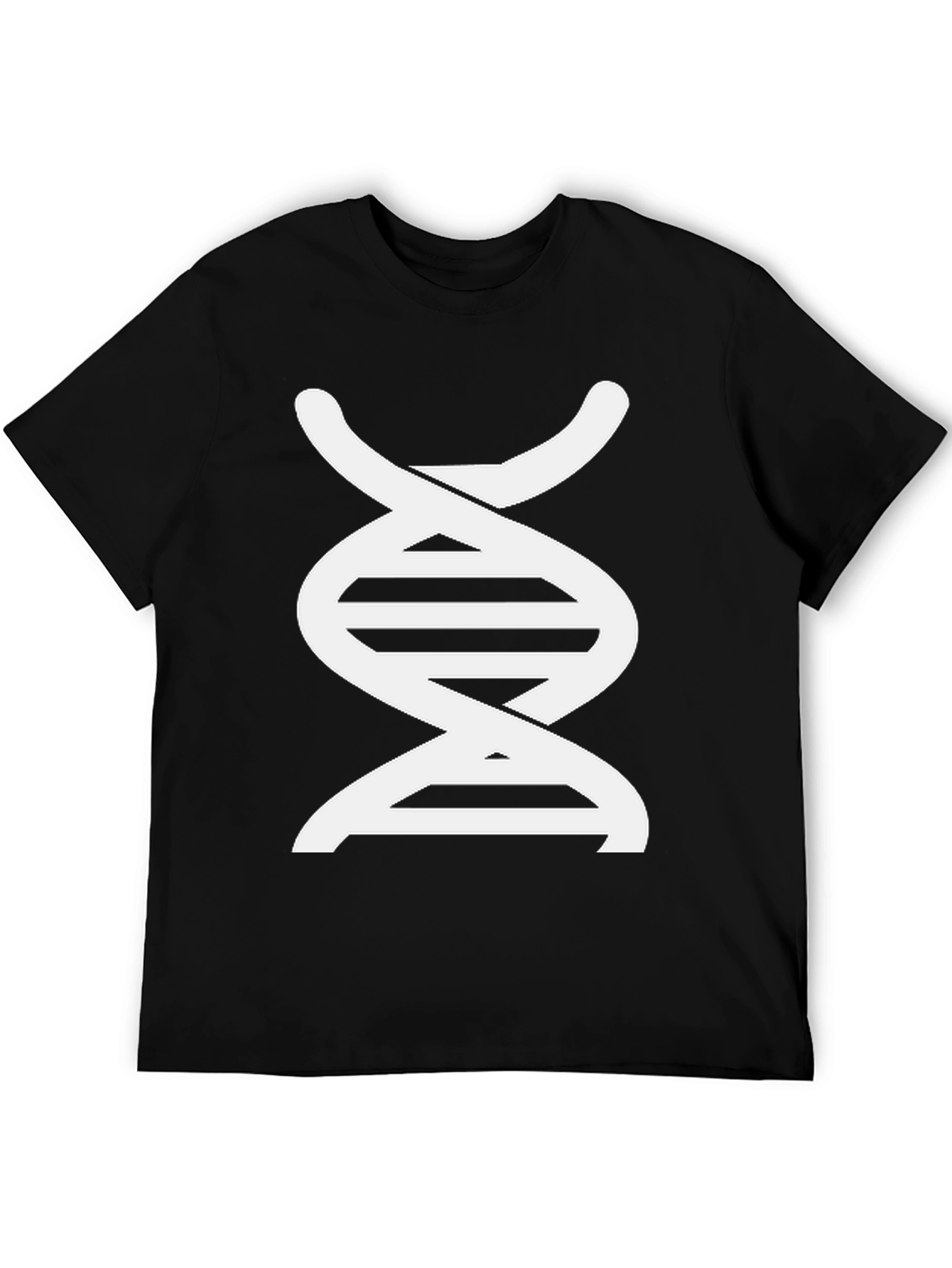 DNA Graphic Print Black T-Shirt