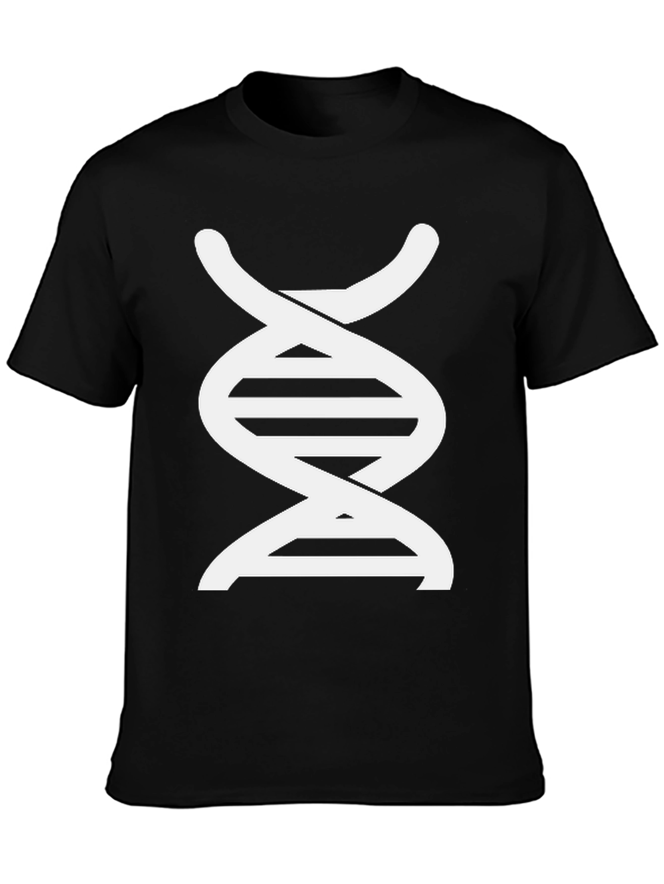 DNA Graphic Print Black T-Shirt