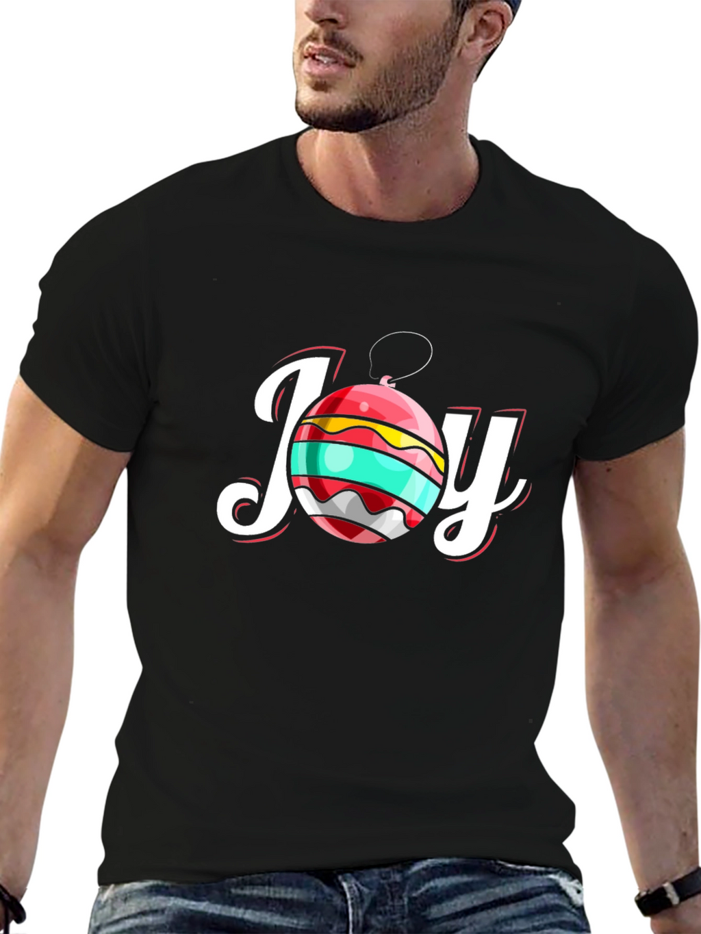 Joy Christmas Ornament Graphic Tee