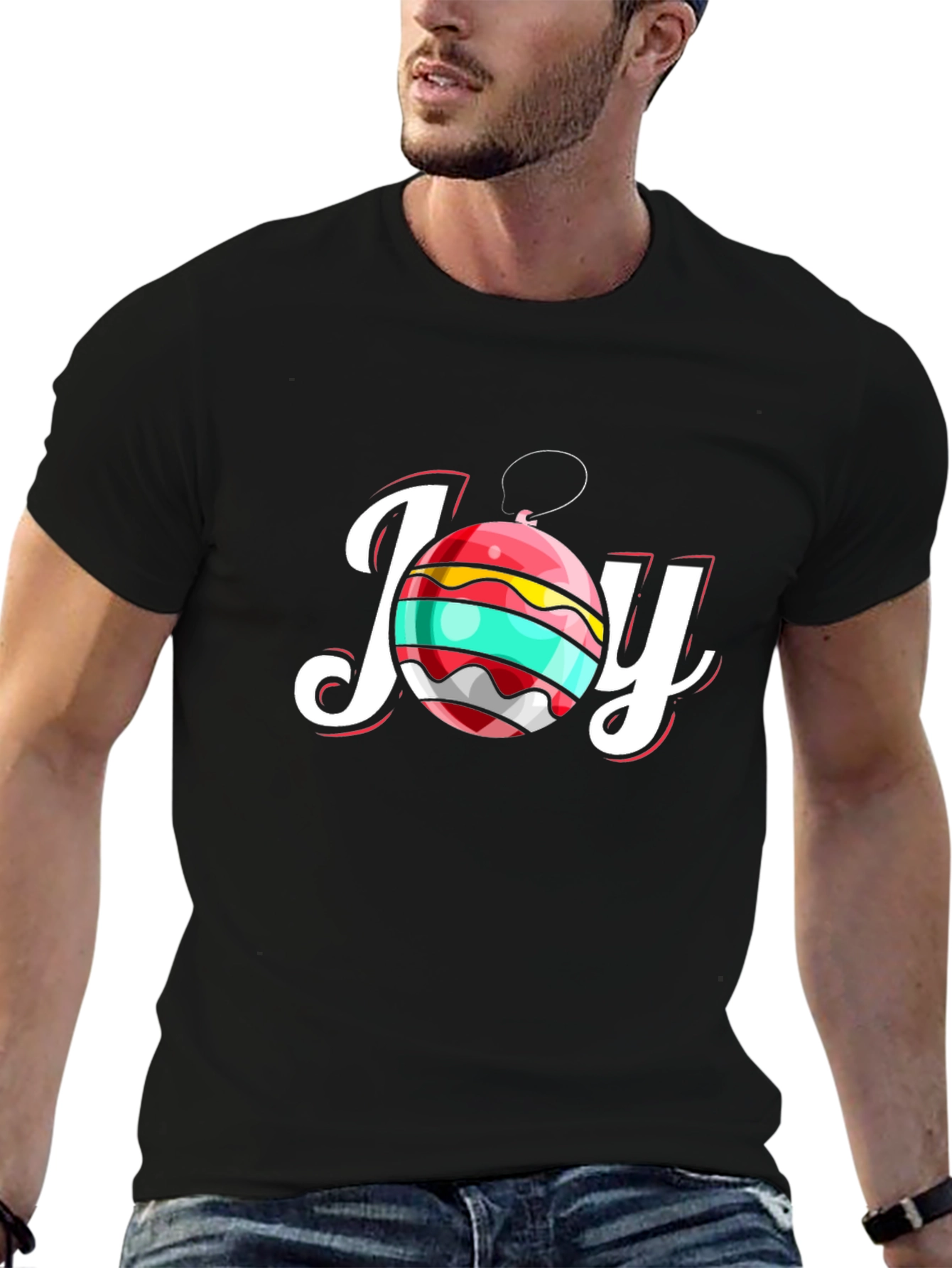 Joy Christmas Ornament Graphic Tee