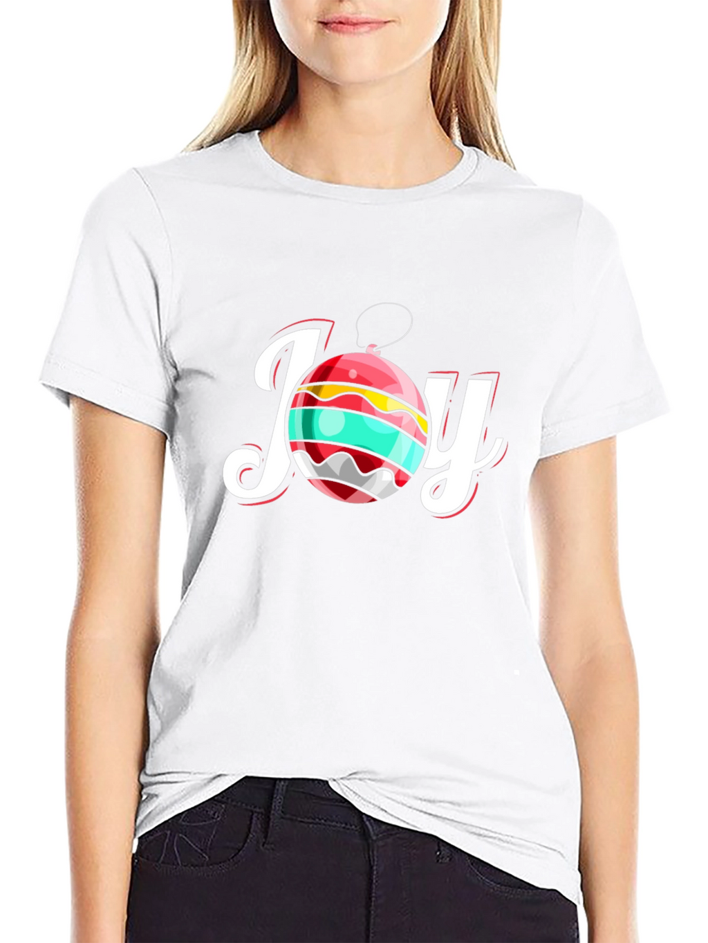 Joy Christmas Ornament Graphic Tee