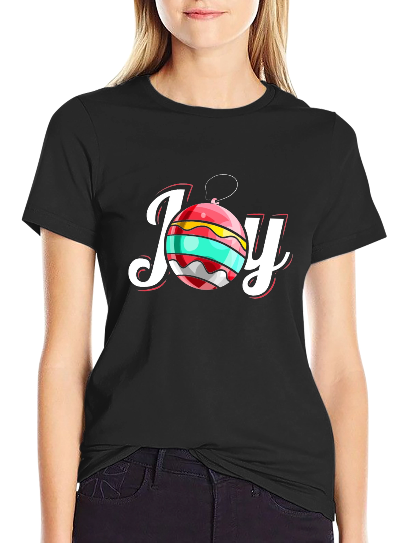 Joy Christmas Ornament Graphic Tee
