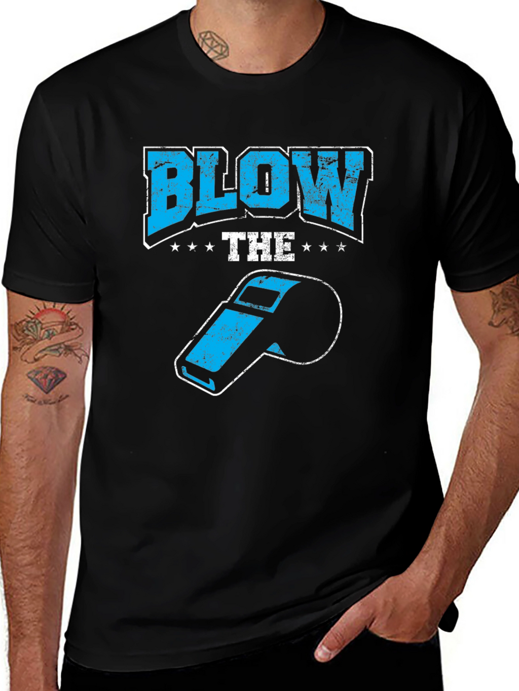 Blow the Whistle Black T-Shirt