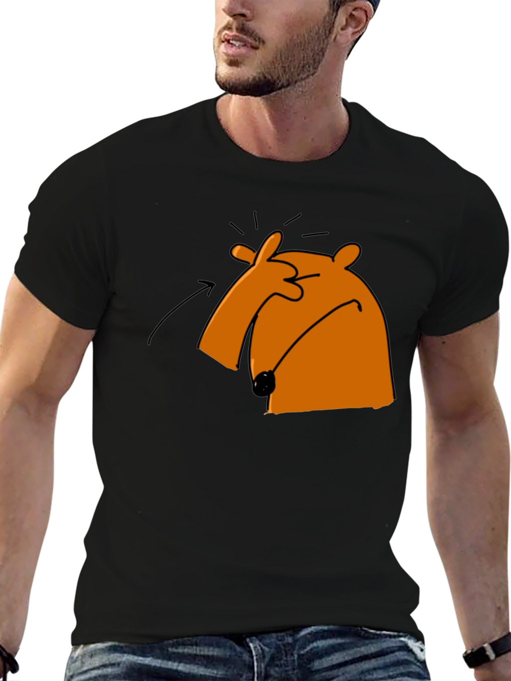Funny Cartoon Bear Graphic T-Shirt