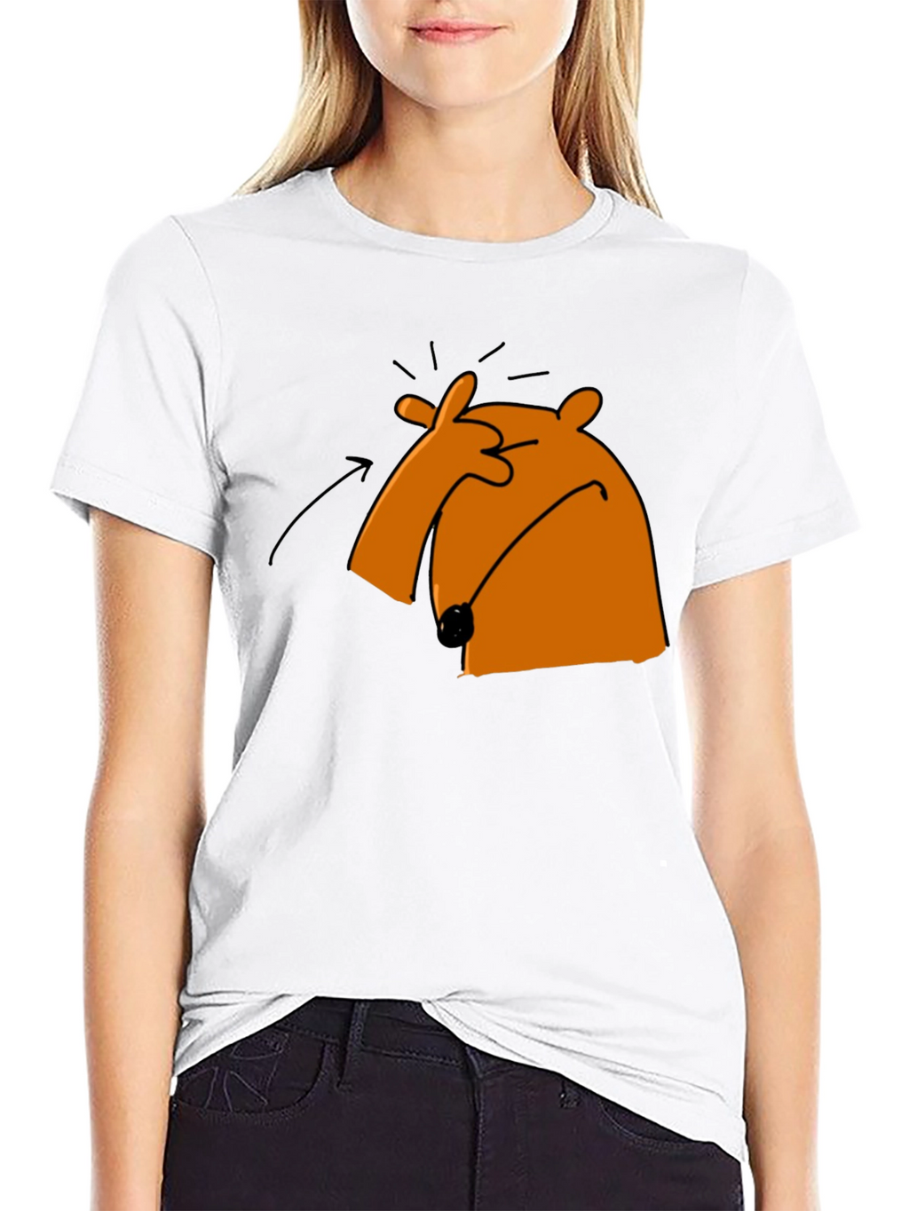 Funny Cartoon Bear Graphic T-Shirt
