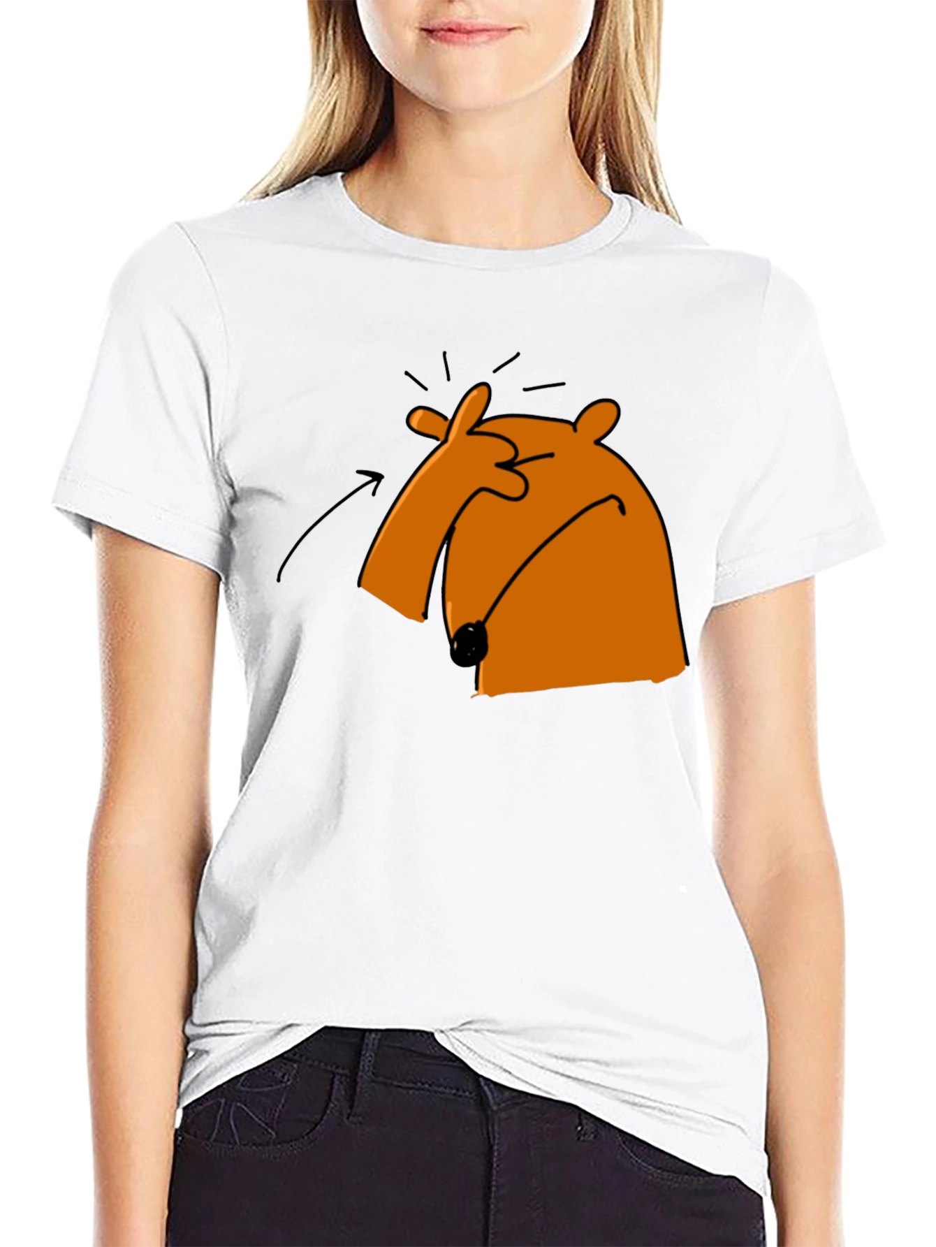 Funny Cartoon Bear Graphic T-Shirt
