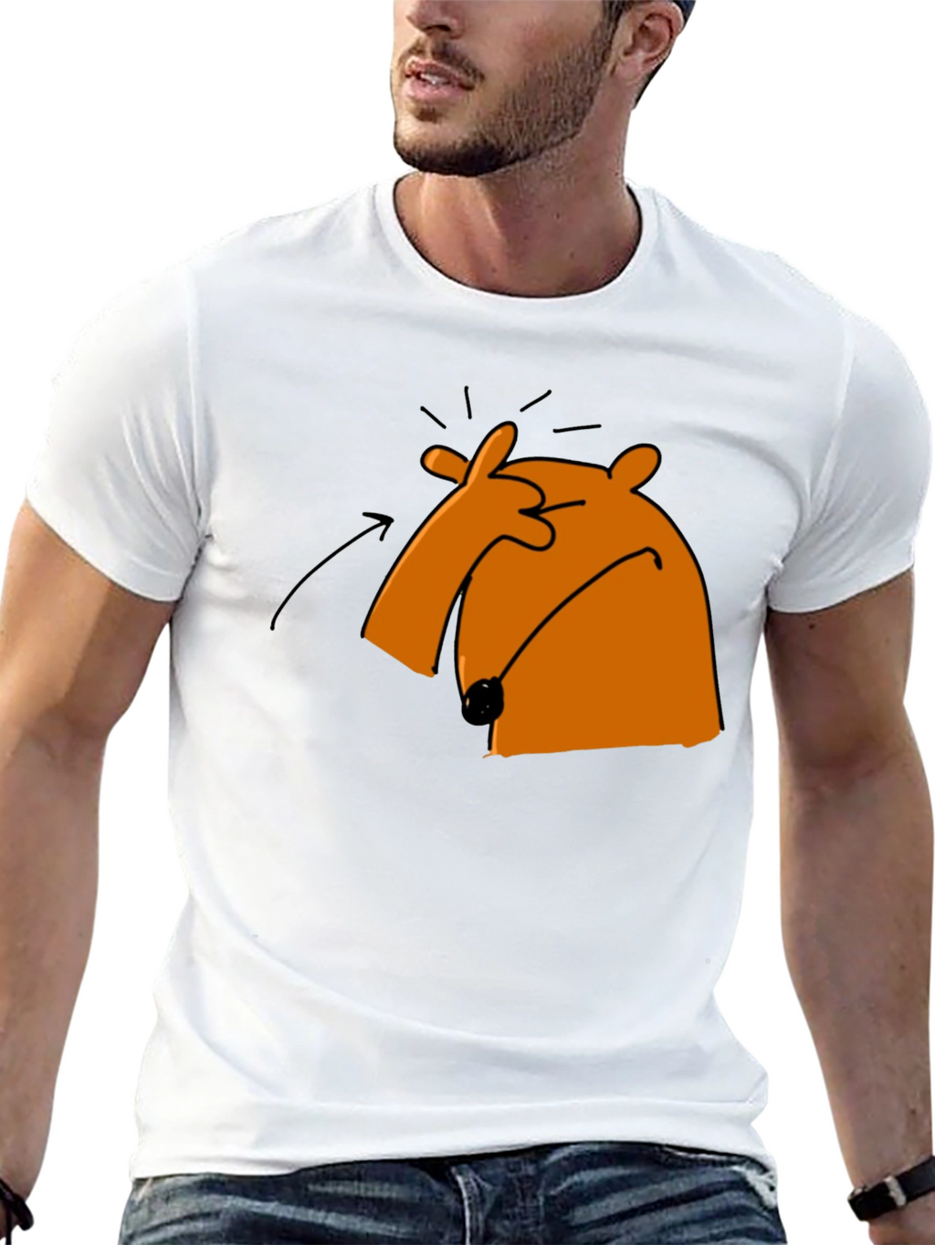Funny Cartoon Bear Graphic T-Shirt