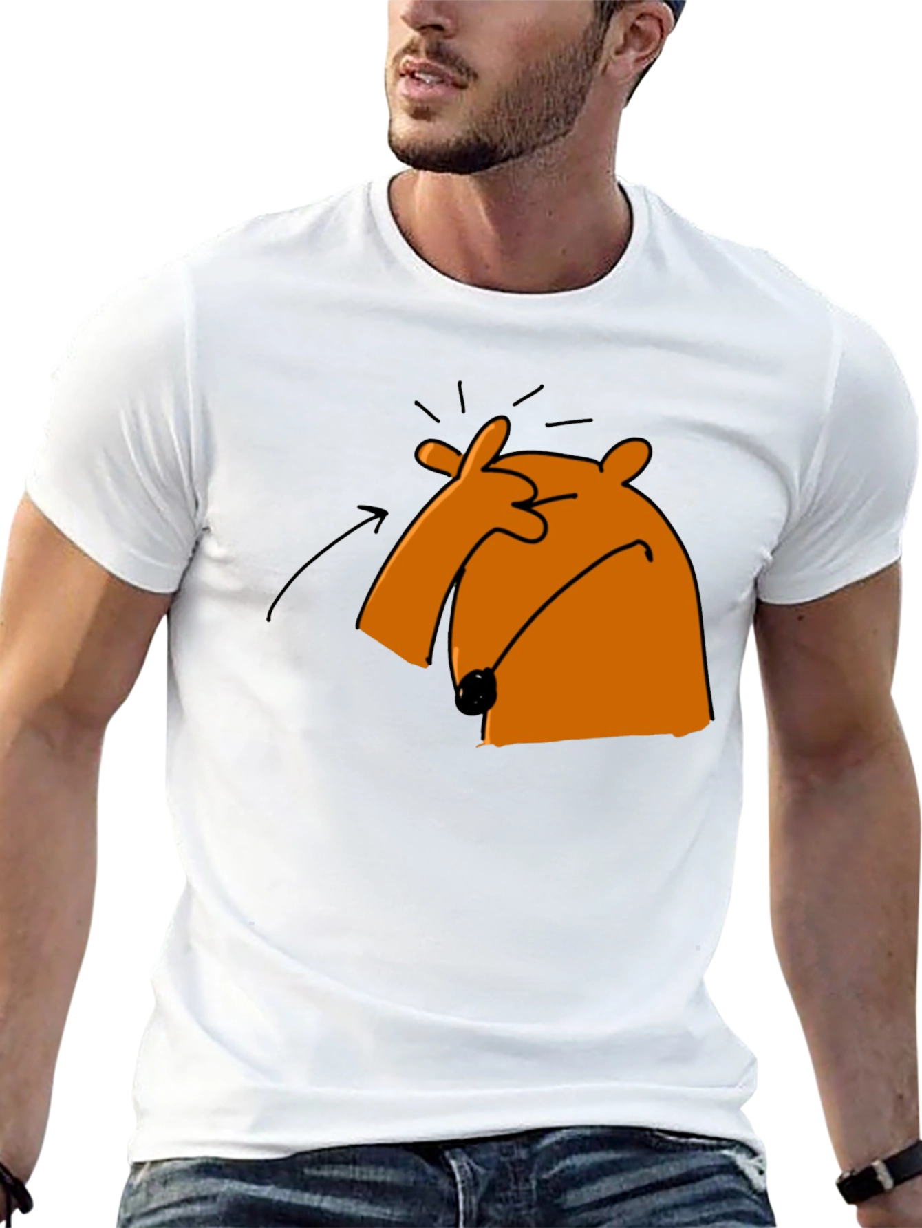 Funny Cartoon Bear Graphic T-Shirt