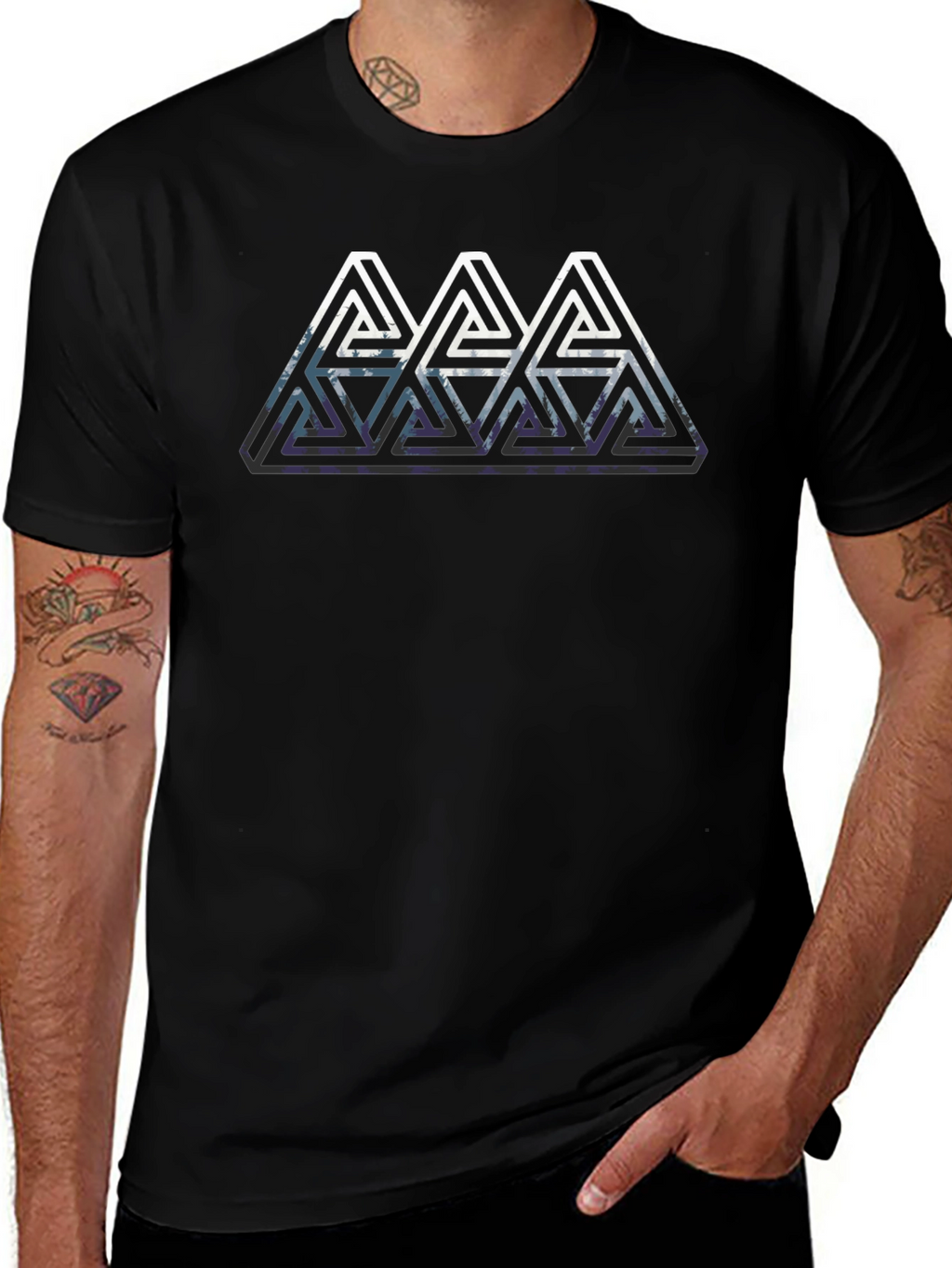 Geometric Optical Illusion T-Shirt - Modern Design