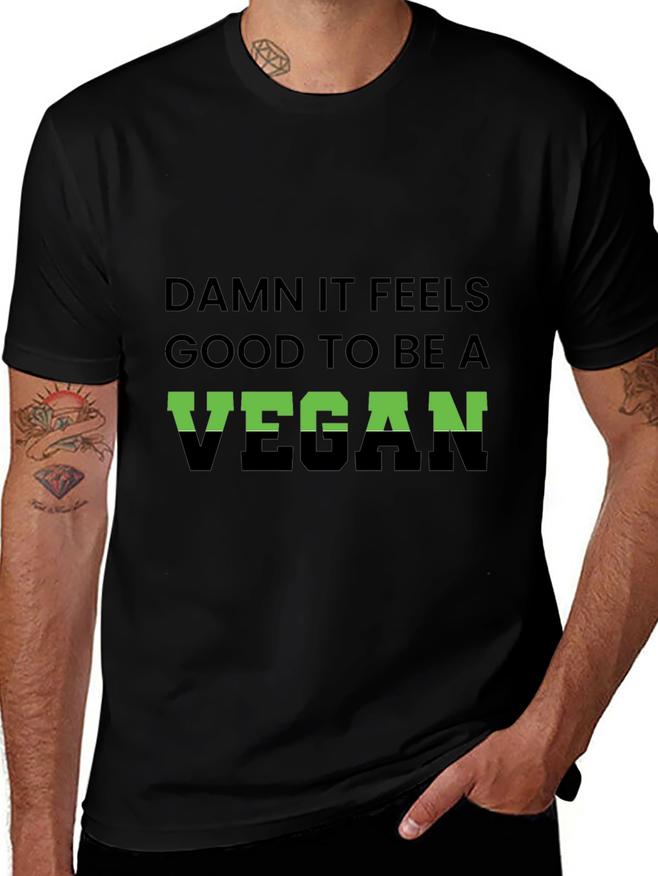 Vegan Pride Tee - Damn It Feels Good Vegan T-Shirt