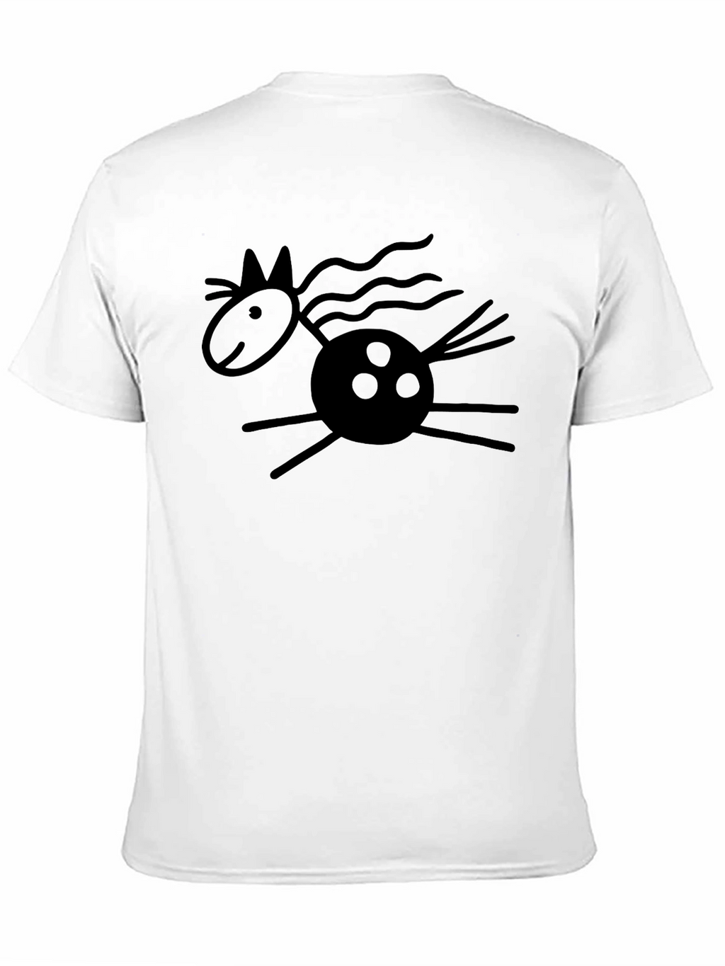 Whimsical Horse Graphic Tee - Black Unisex T-Shirt