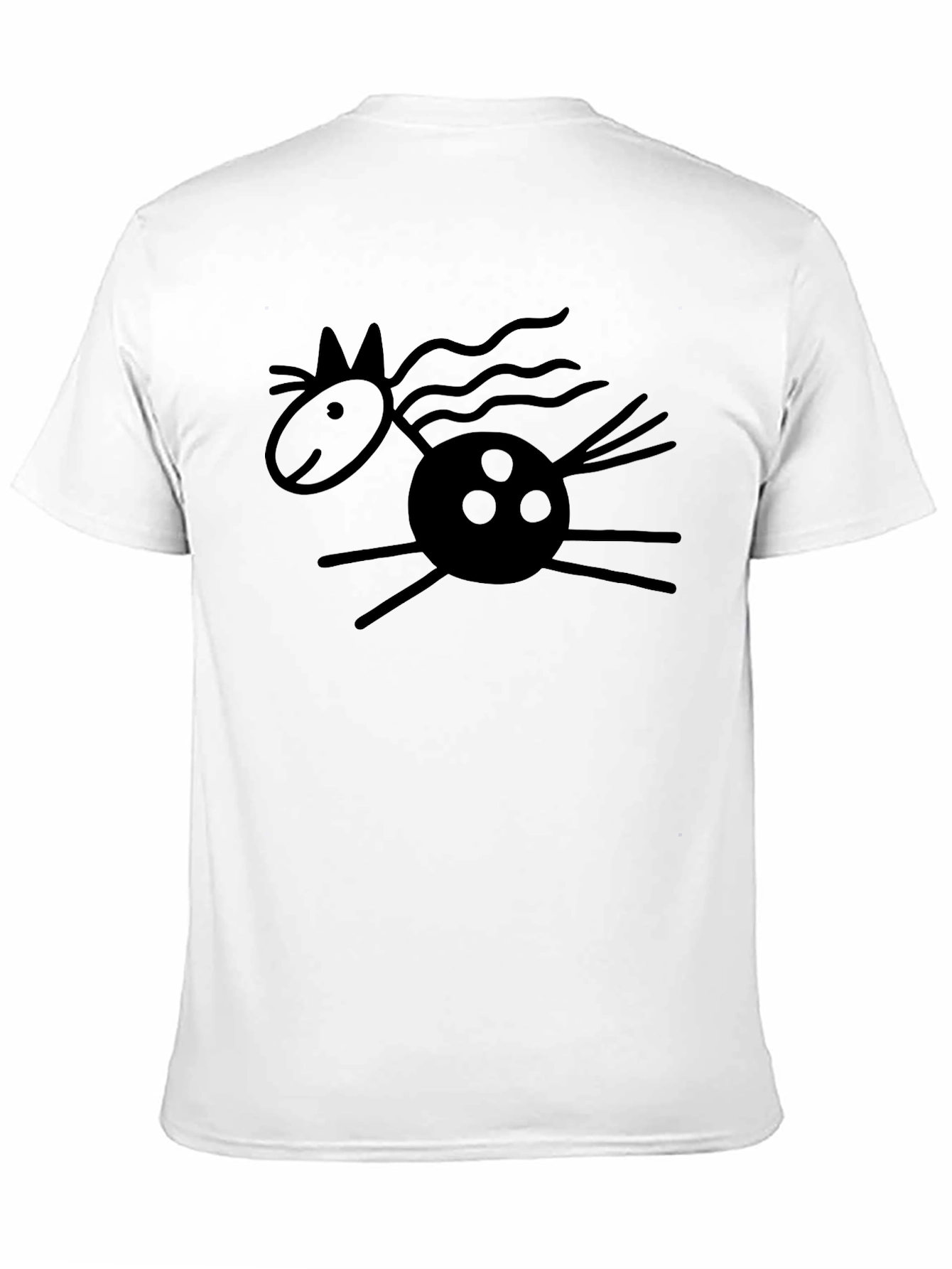 Whimsical Horse Graphic Tee - Black Unisex T-Shirt