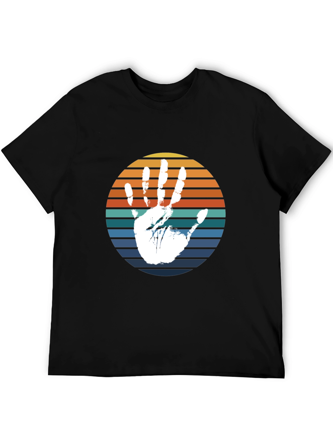 Retro Handprint T-Shirt - Black