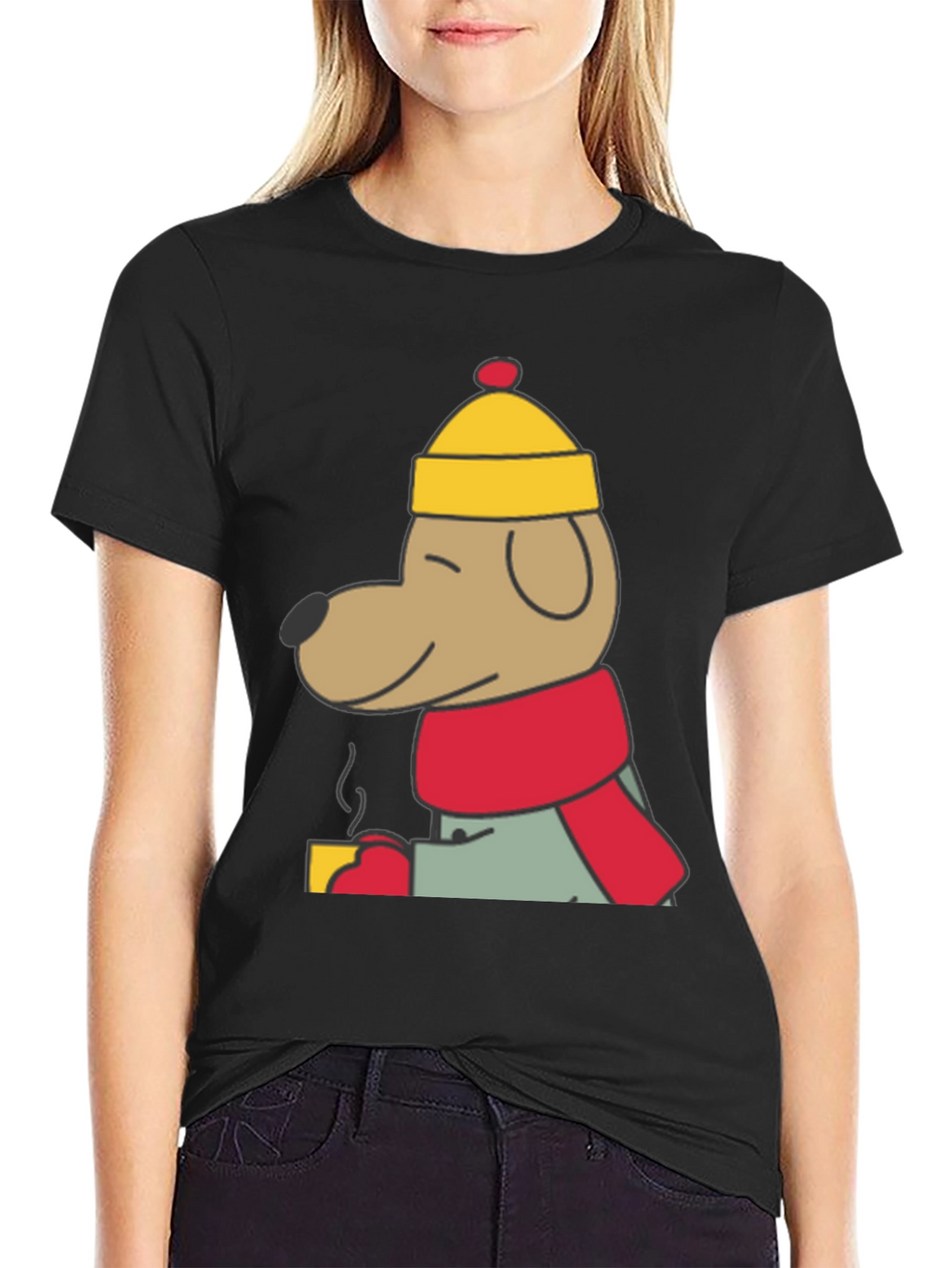 Cute Dog Cartoon Graphic Tee