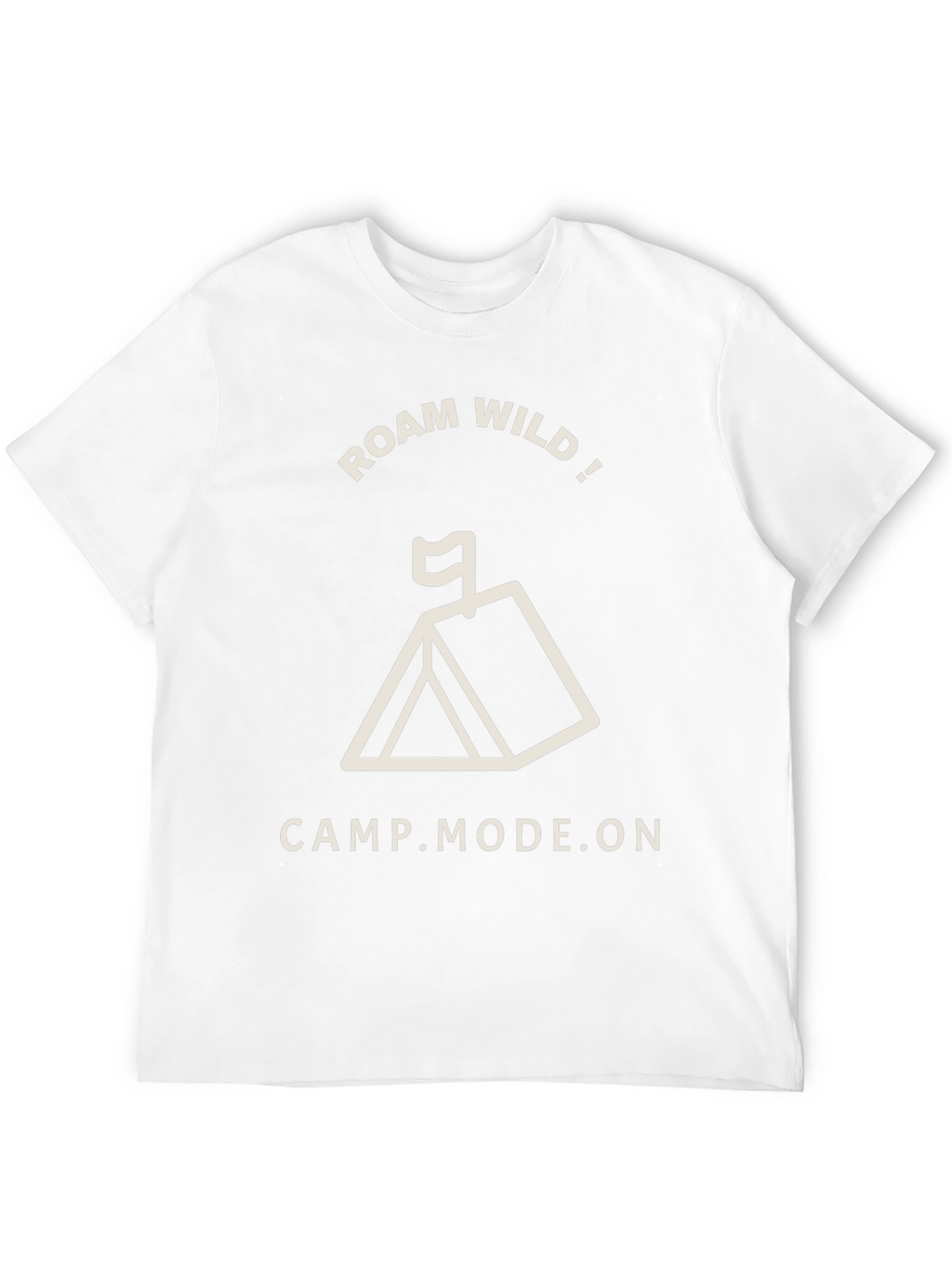 Roam Wild Camp Mode On Black T-Shirt
