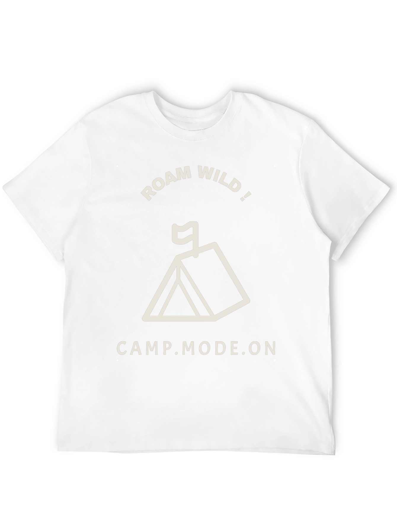 Roam Wild Camp Mode On Black T-Shirt