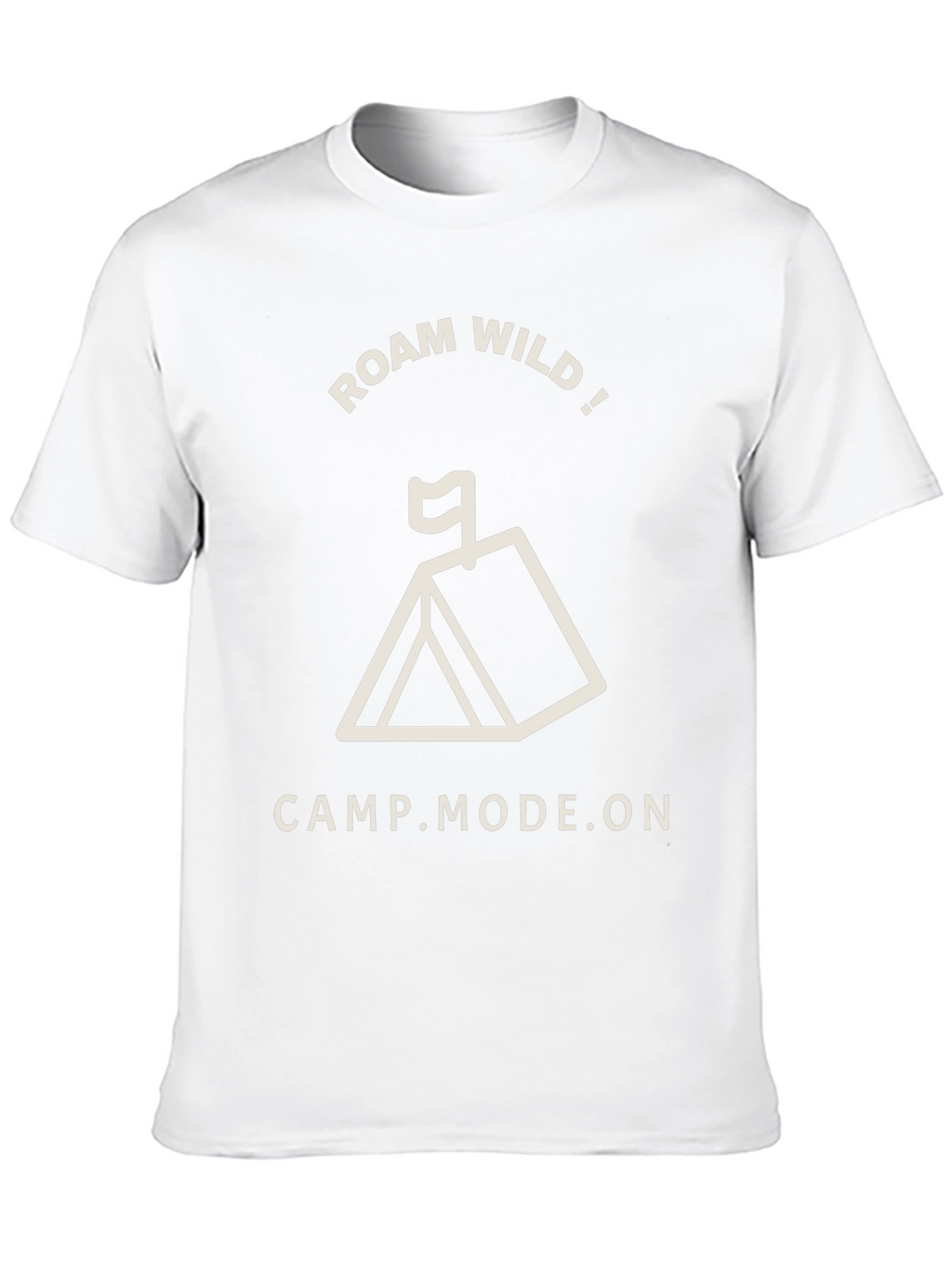 Roam Wild Camp Mode On Black T-Shirt