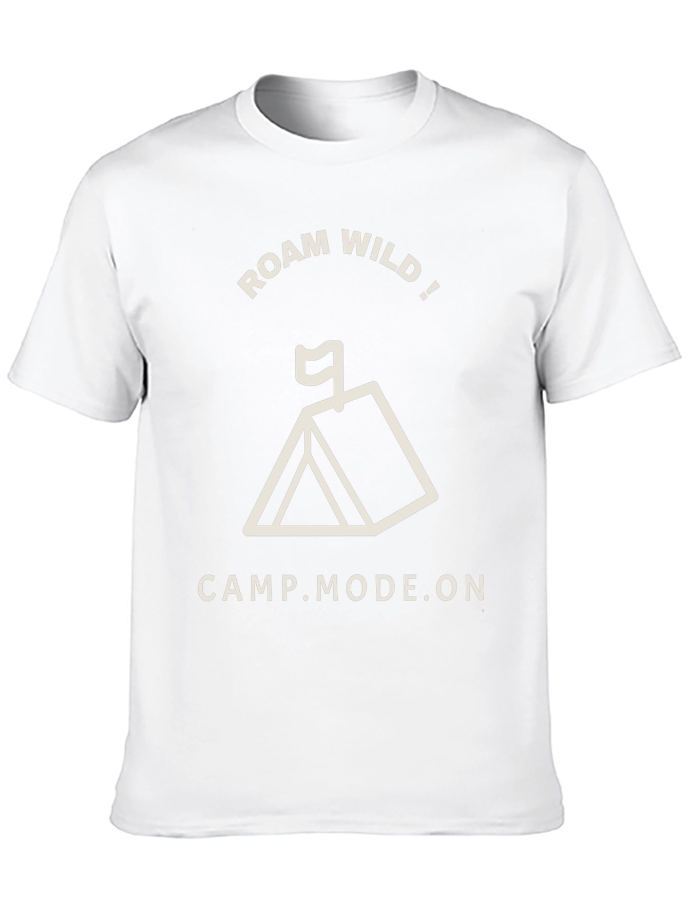 Roam Wild Camp Mode On Black T-Shirt