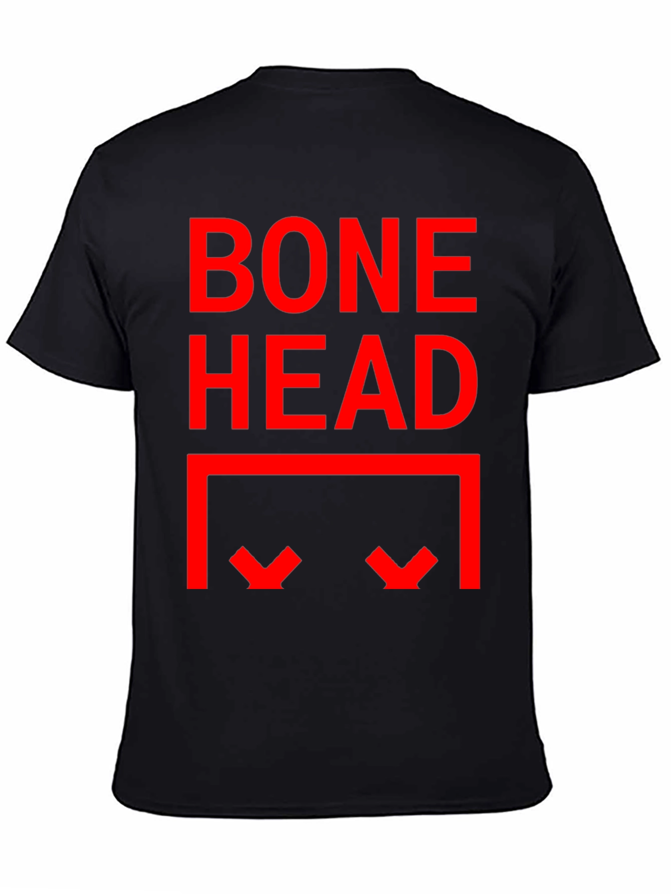 Bone Head Graphic Print Tee - Black