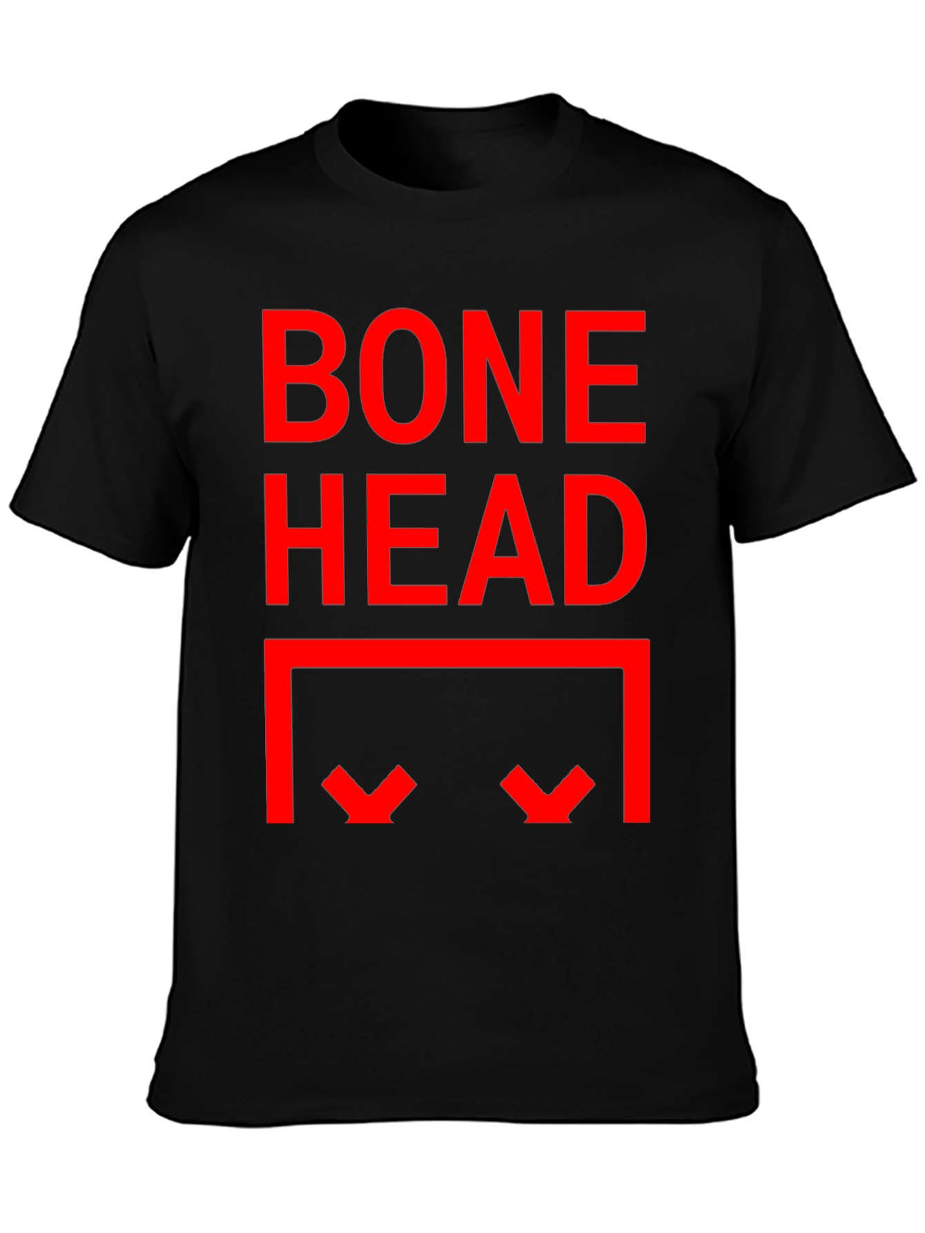 Bone Head Graphic Print Tee - Black