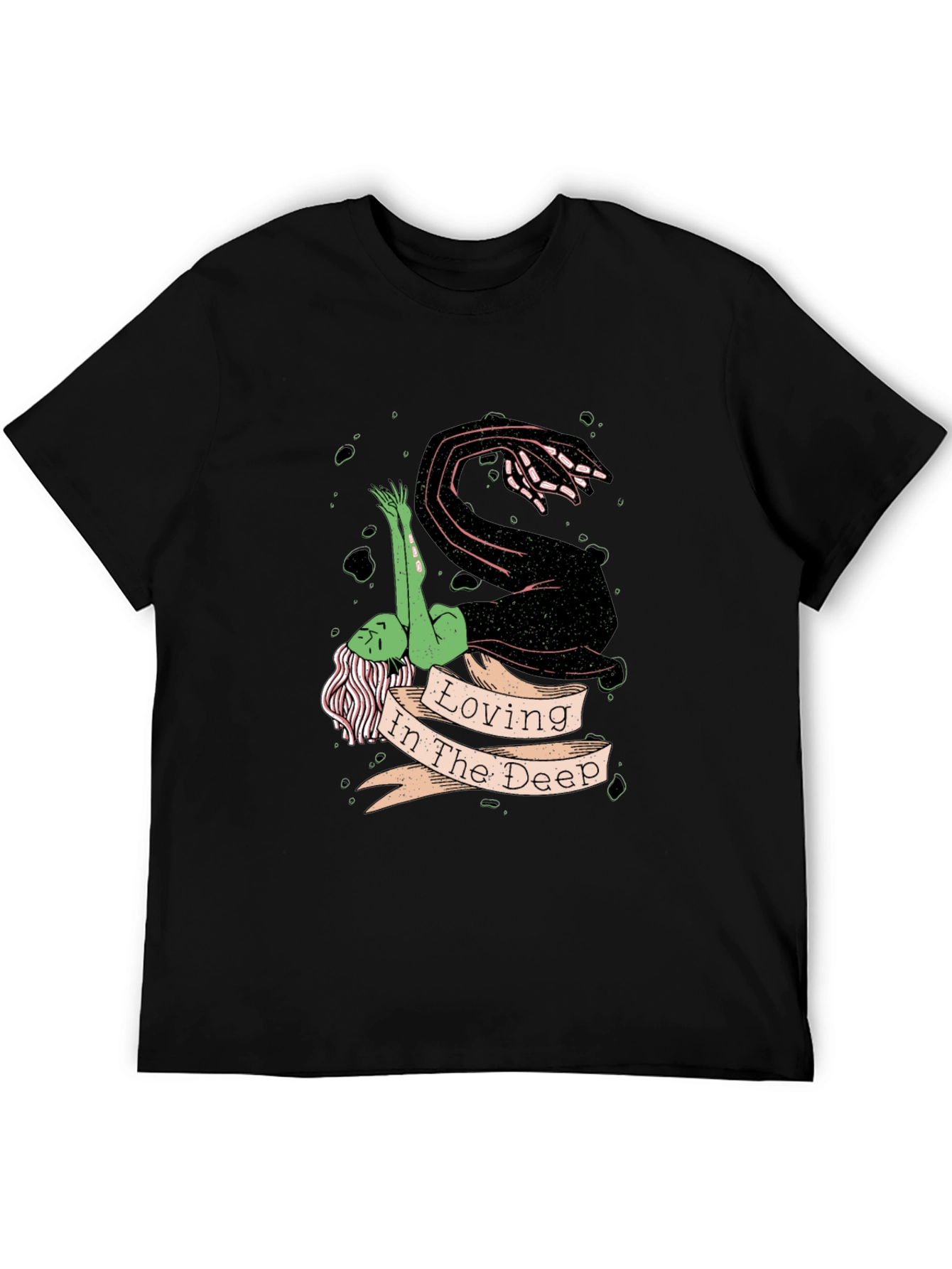 Loving in the Deep Black Graphic T-Shirt