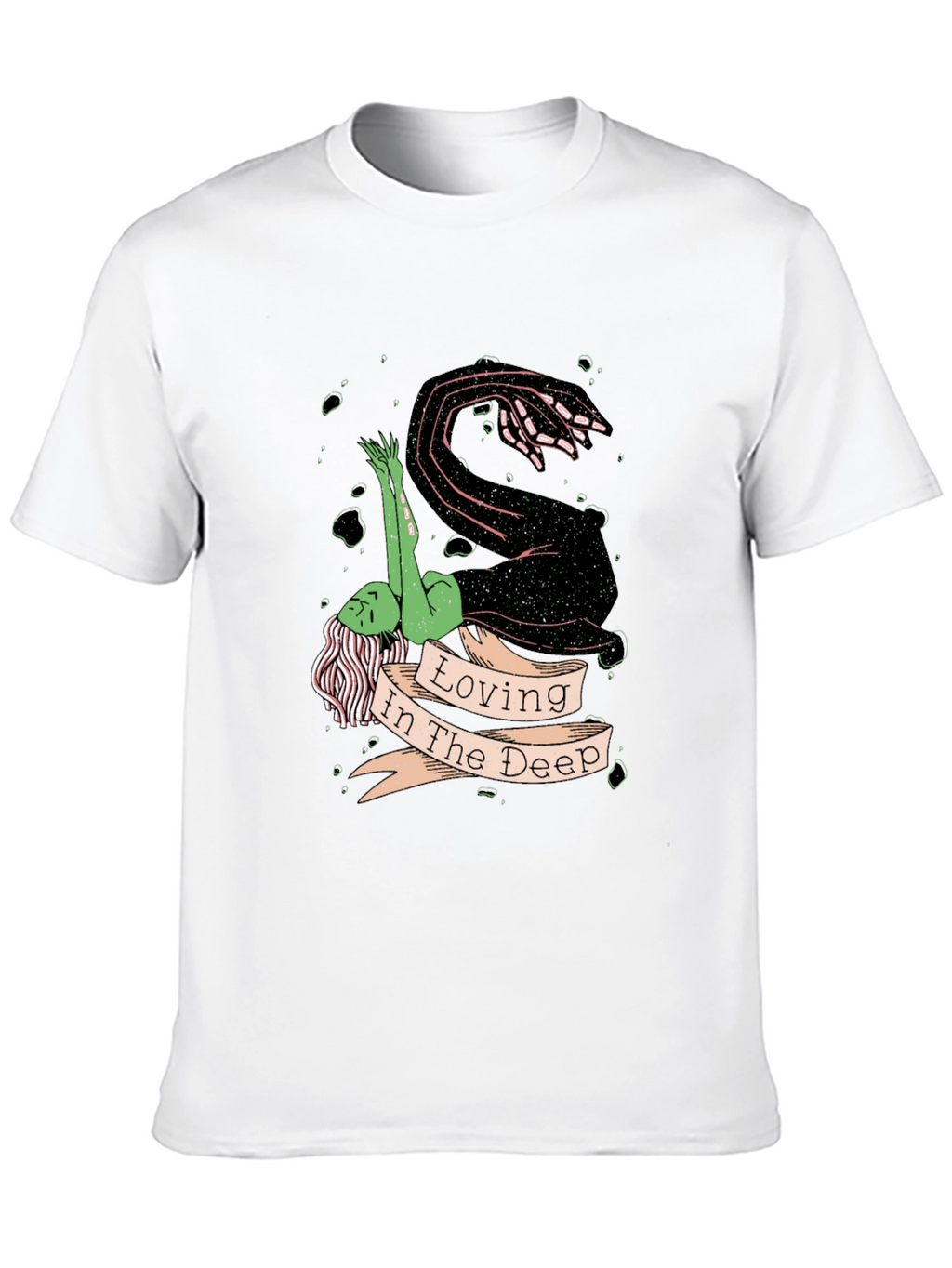 Loving in the Deep Black Graphic T-Shirt