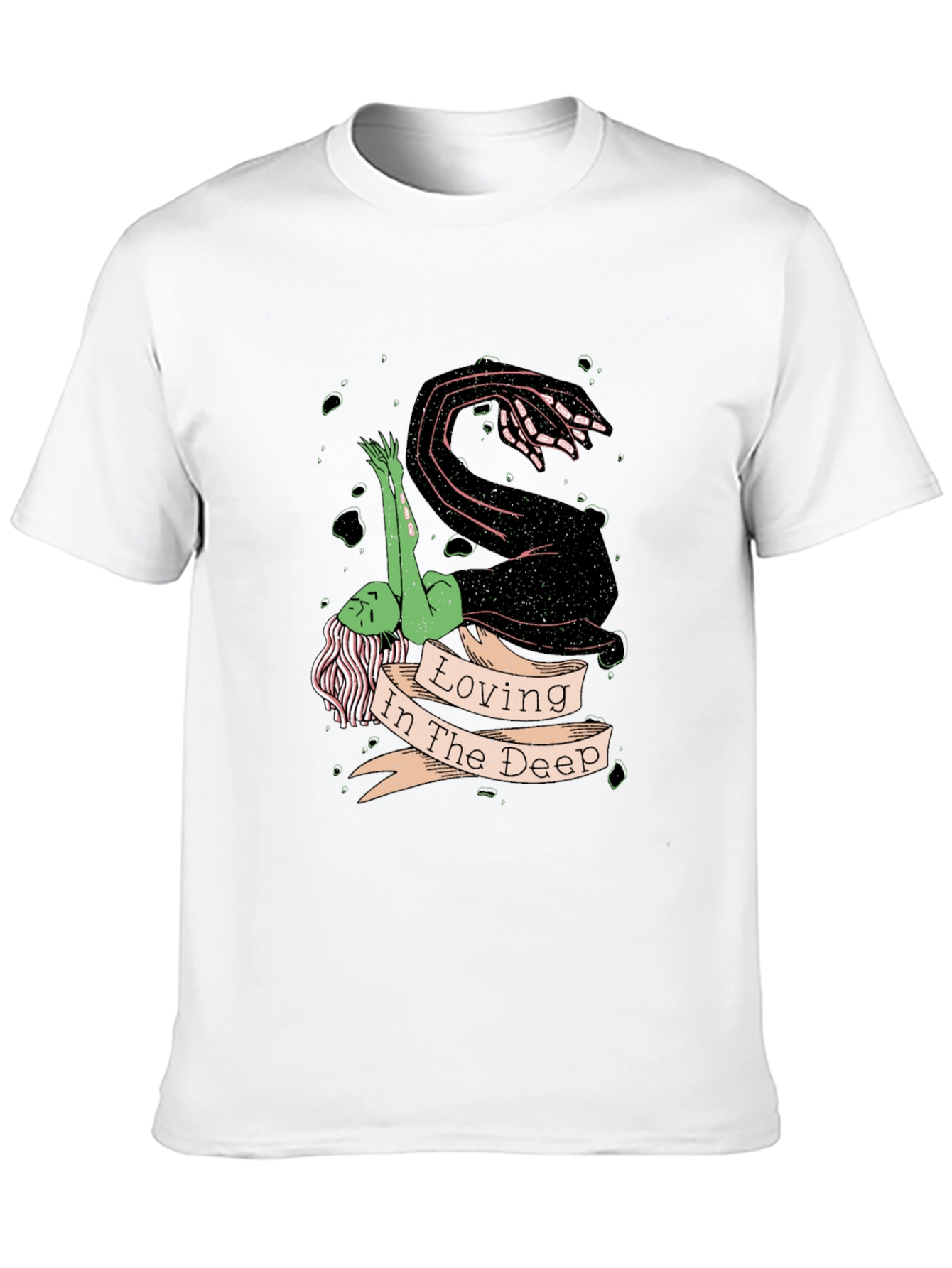 Loving in the Deep Black Graphic T-Shirt