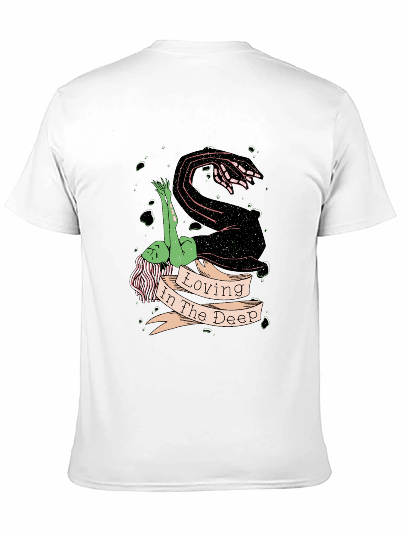 Loving in the Deep Black Graphic T-Shirt