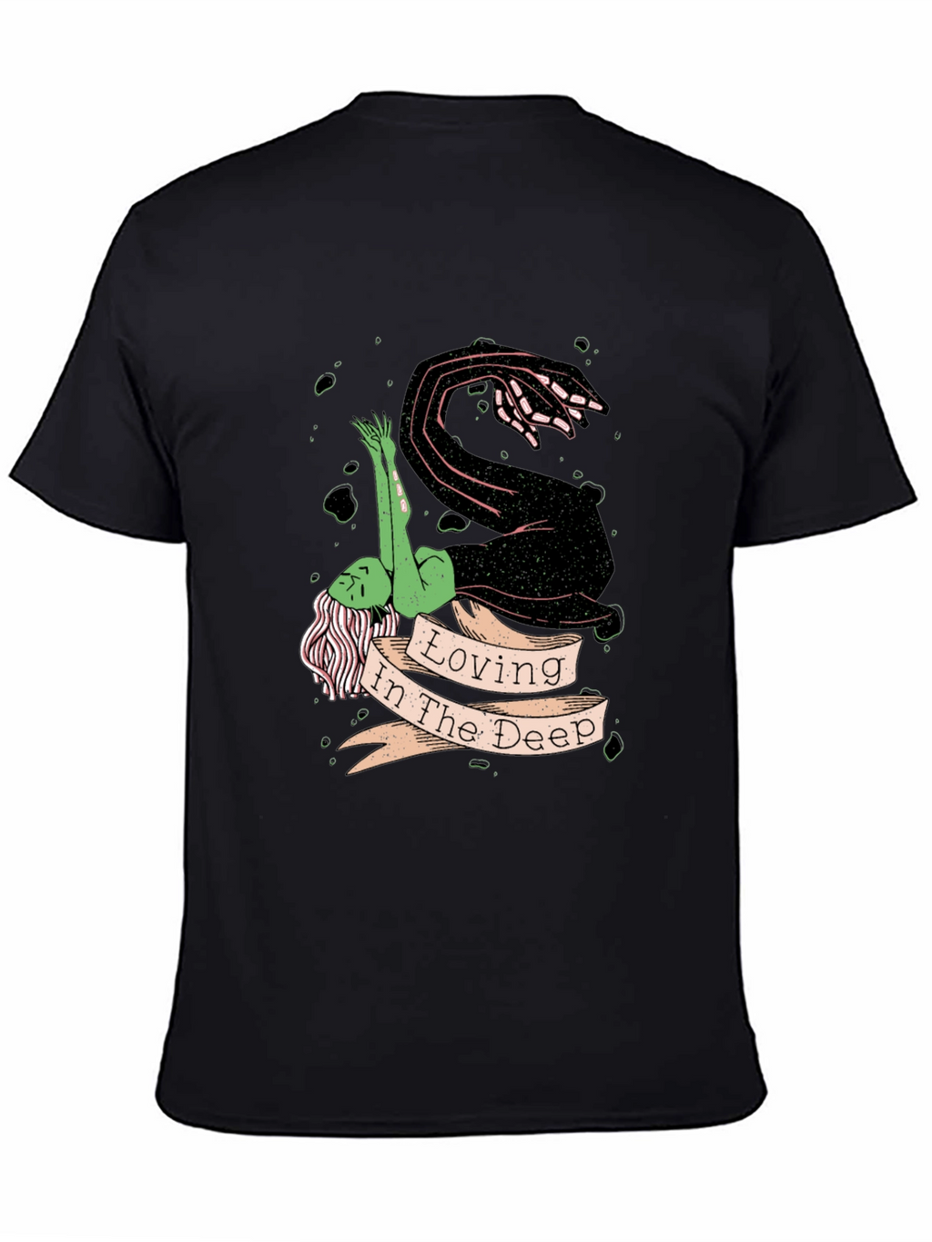 Loving in the Deep Black Graphic T-Shirt