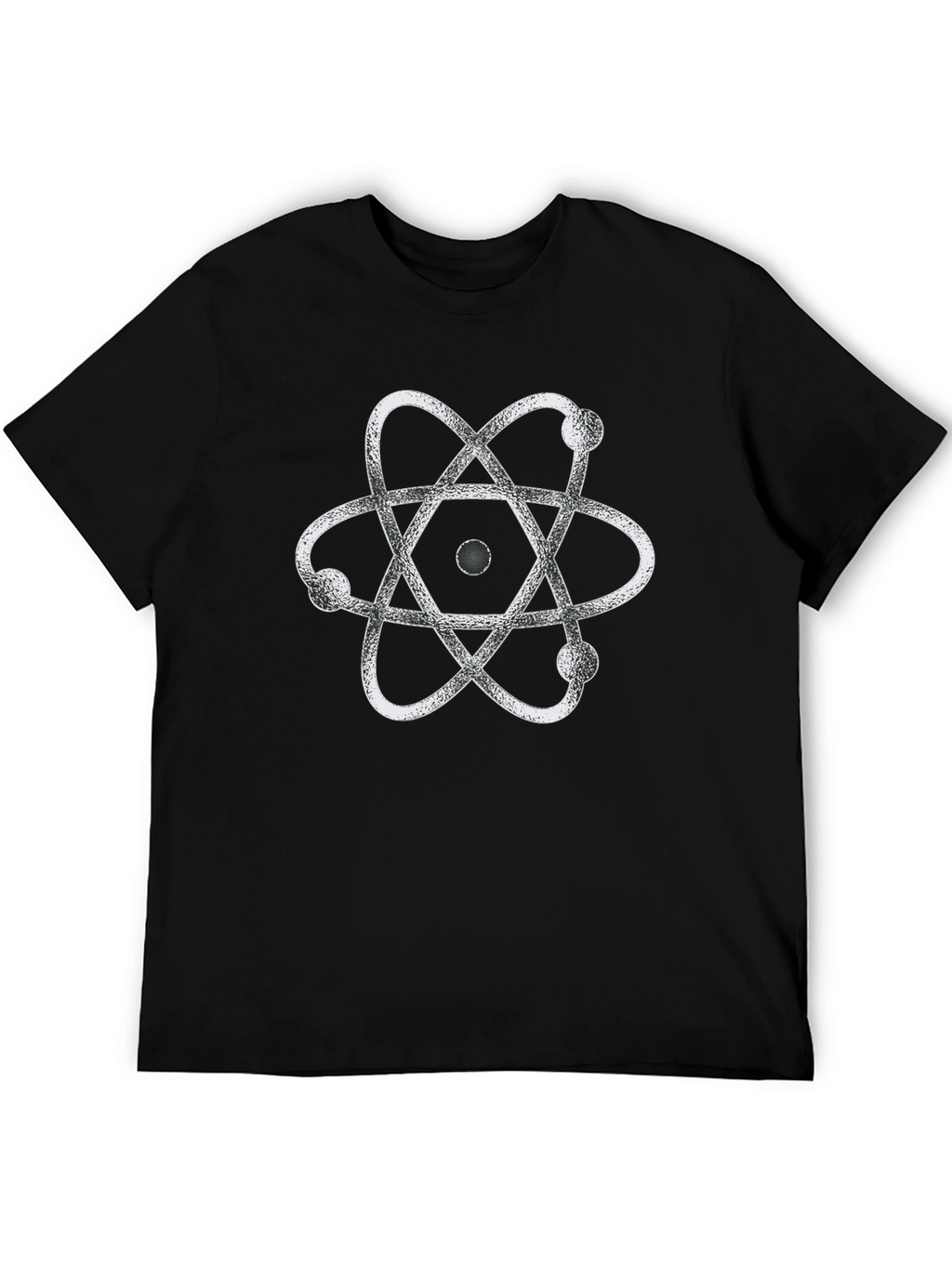 Atom Graphic Print Black T-Shirt