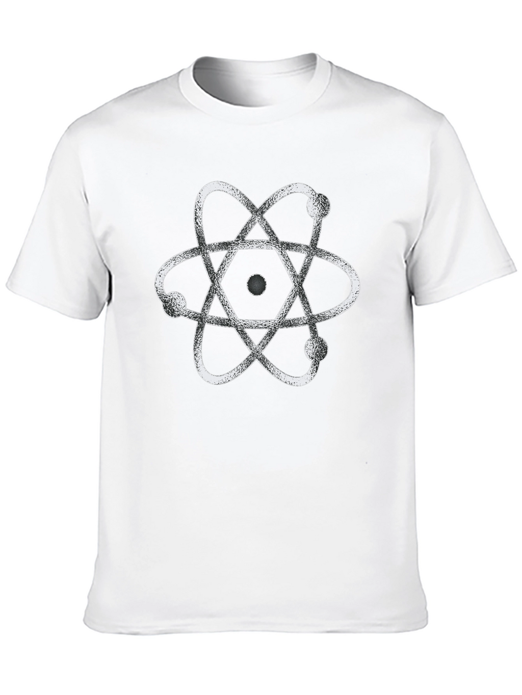 Atom Graphic Print Black T-Shirt
