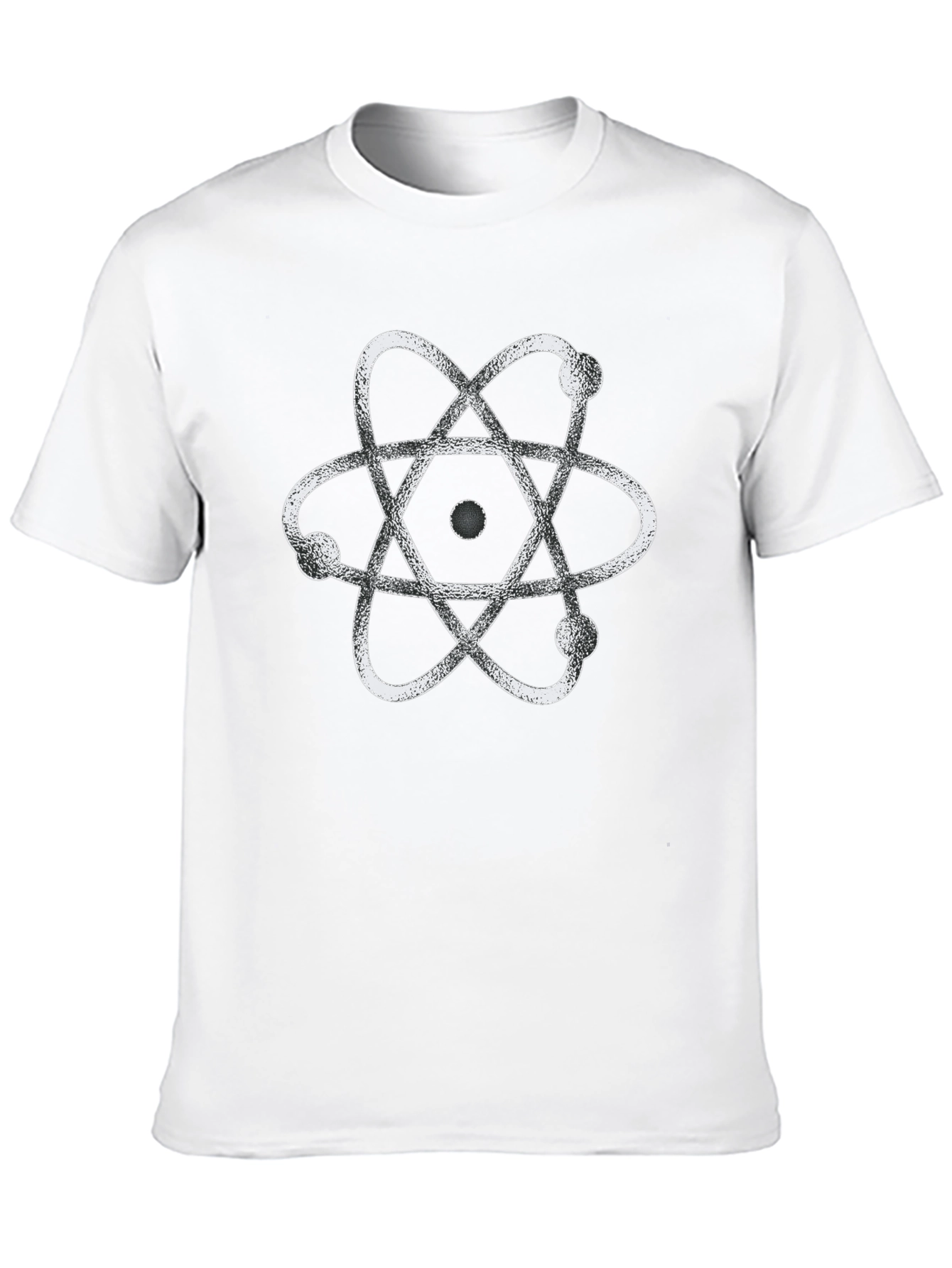Atom Graphic Print Black T-Shirt