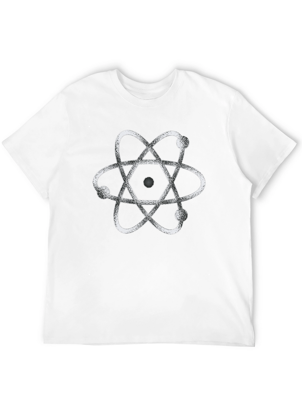 Atom Graphic Print Black T-Shirt