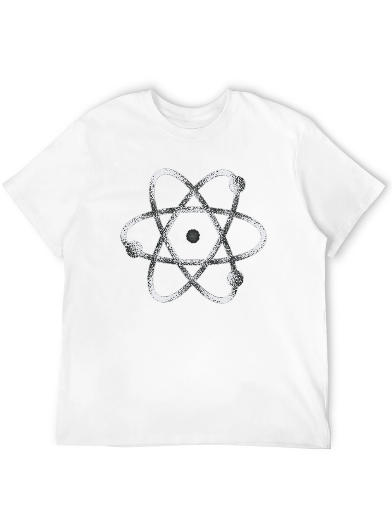 Atom Graphic Print Black T-Shirt