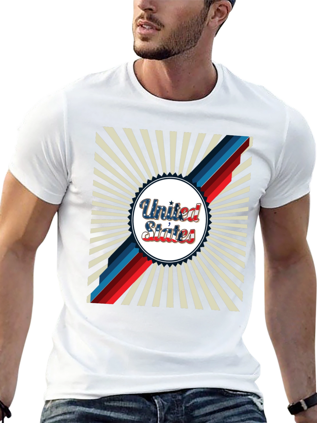 United States Graphic Print Crewneck T-Shirt