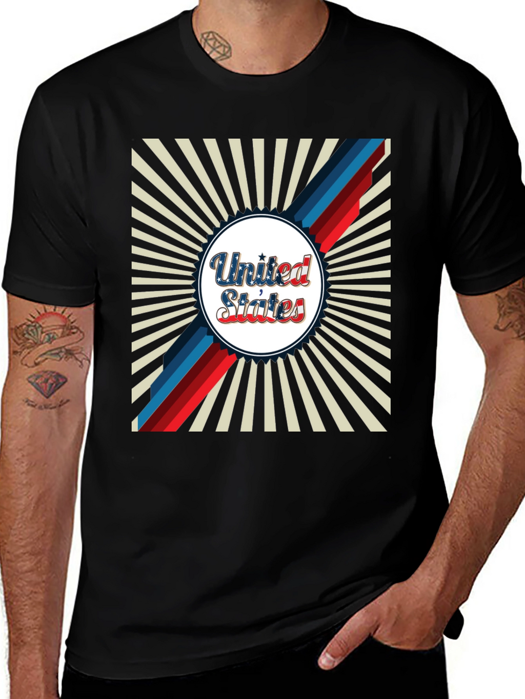 United States Graphic Print Crewneck T-Shirt