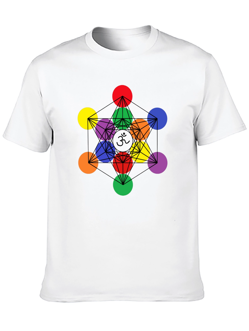 Metatrons Cube Chakra T-Shirt - Geometric Sacred Geometry Tee