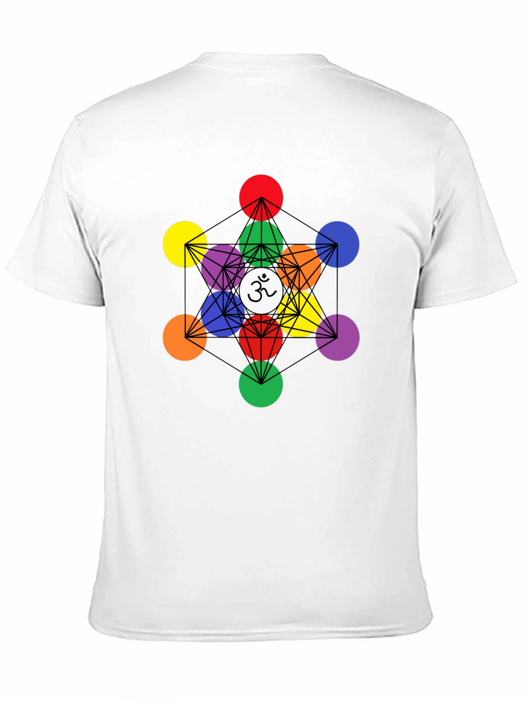 Metatrons Cube Chakra T-Shirt - Geometric Sacred Geometry Tee