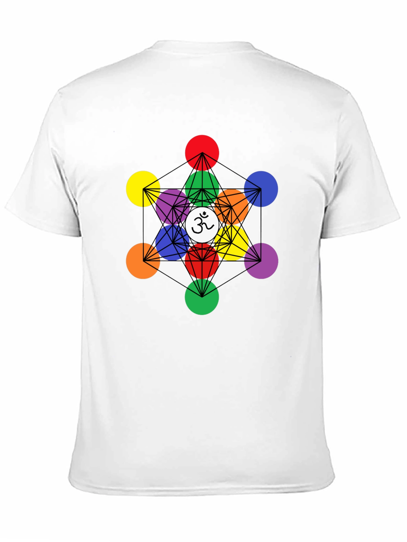 Metatrons Cube Chakra T-Shirt - Geometric Sacred Geometry Tee