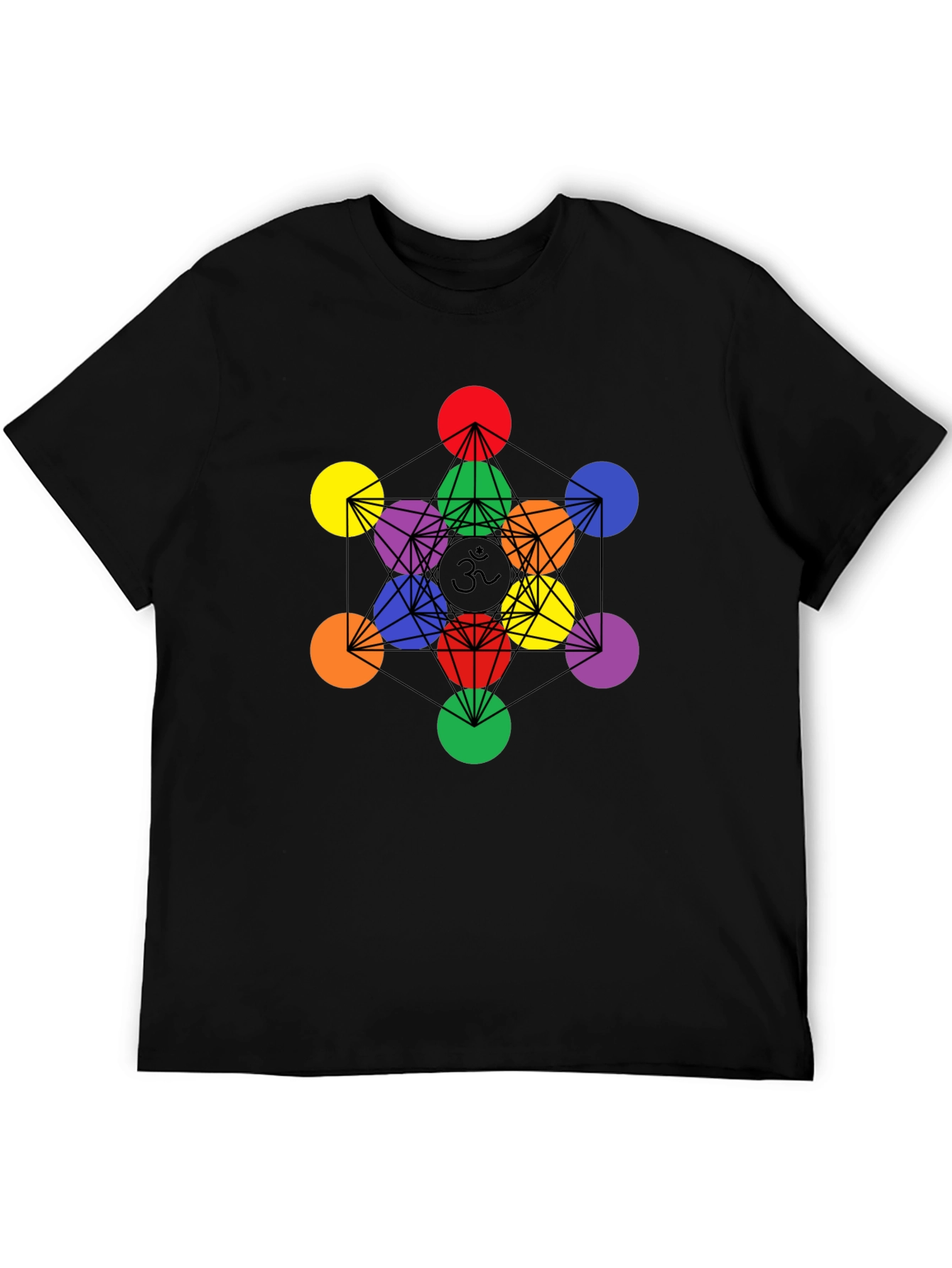 Metatrons Cube Chakra T-Shirt - Geometric Sacred Geometry Tee