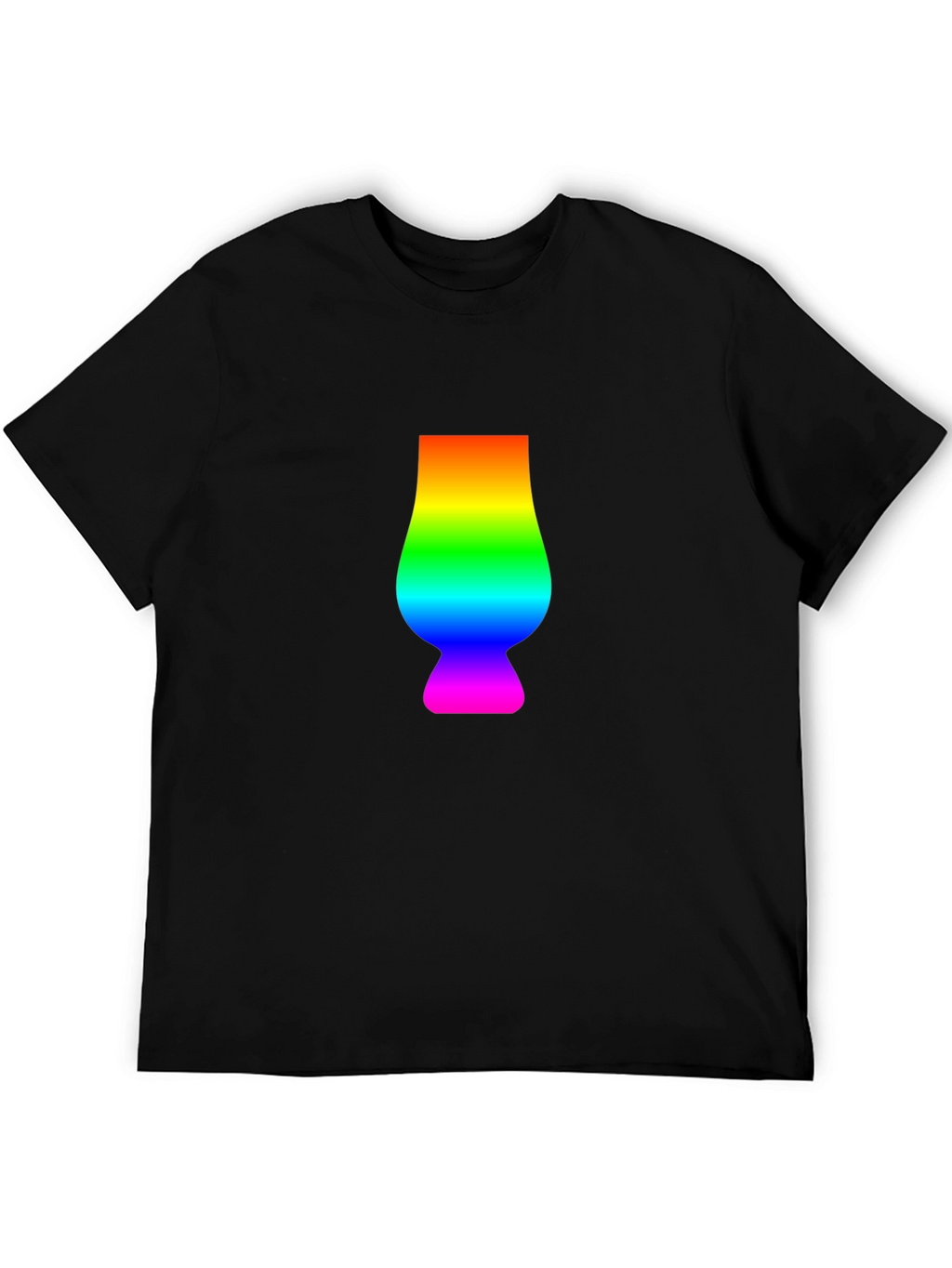 Rainbow Glencairn Glass Black T-Shirt