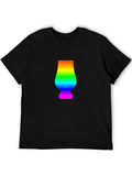 Rainbow Glencairn Glass Black T-Shirt