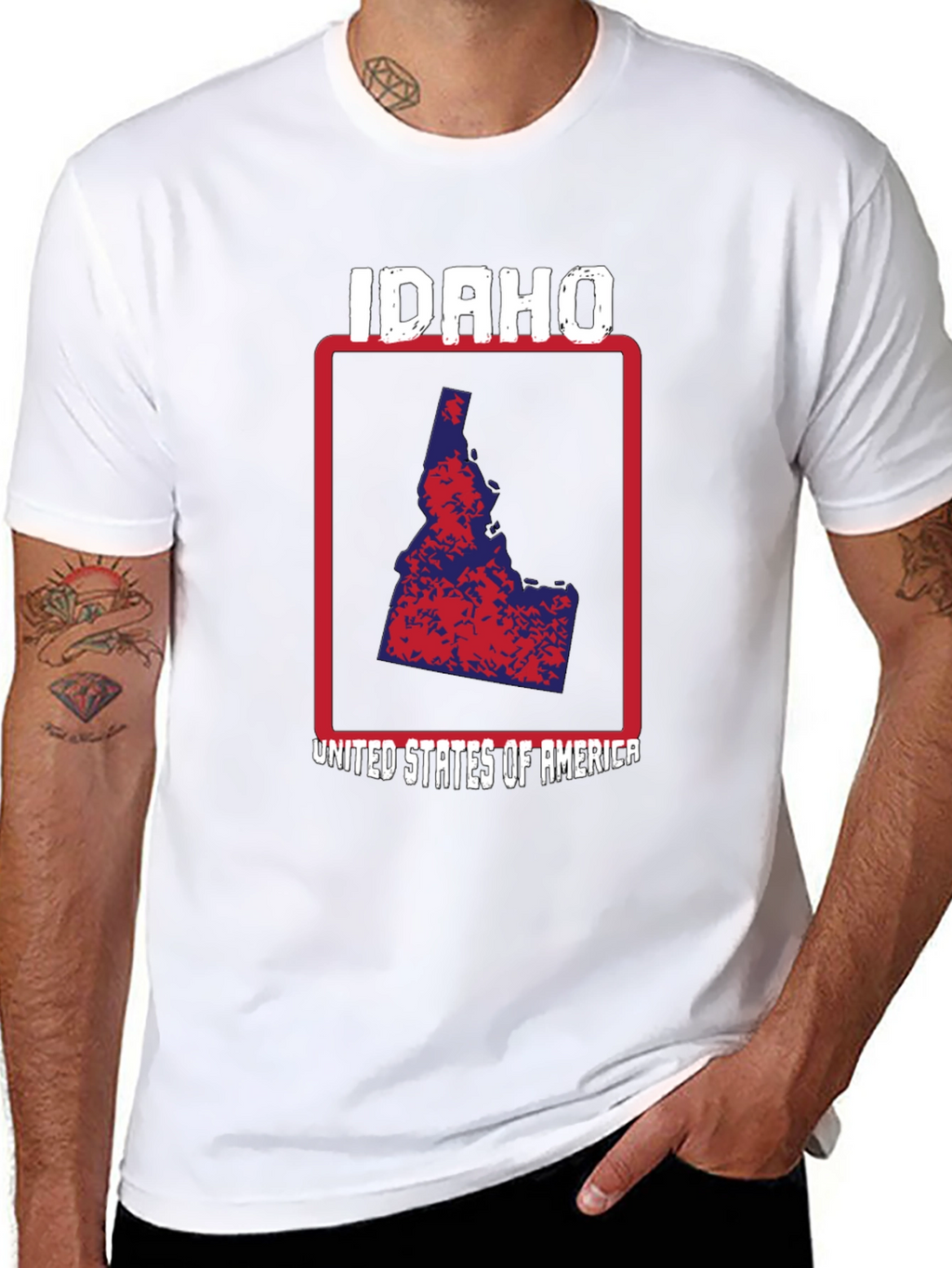 Idaho State Pride T-Shirt - USA Map Graphic Tee