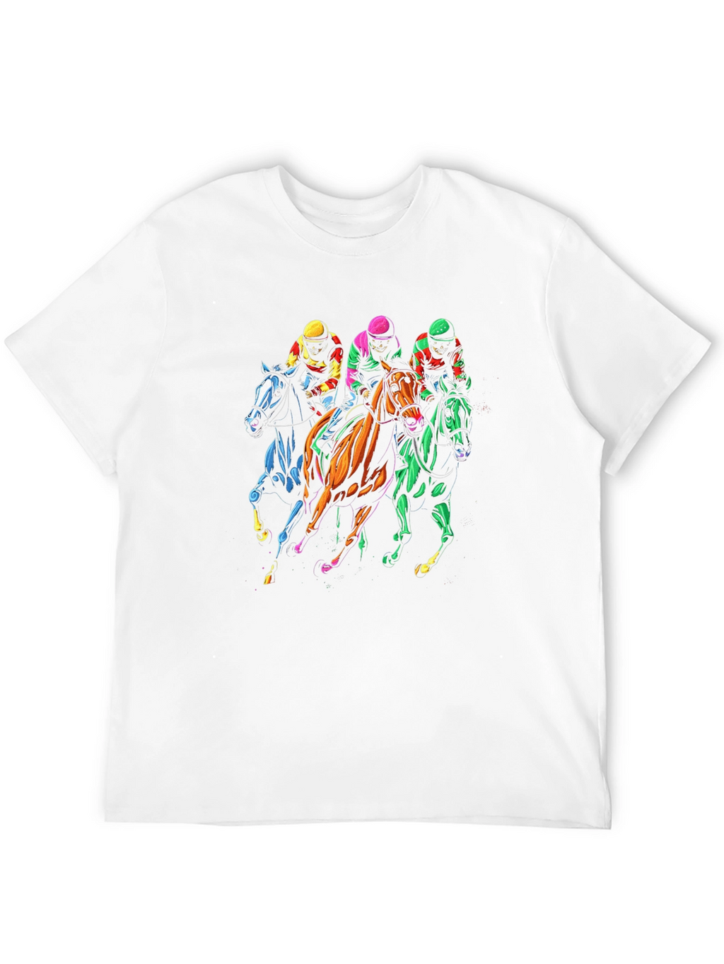 Horse Race Graphic Tee - Black
