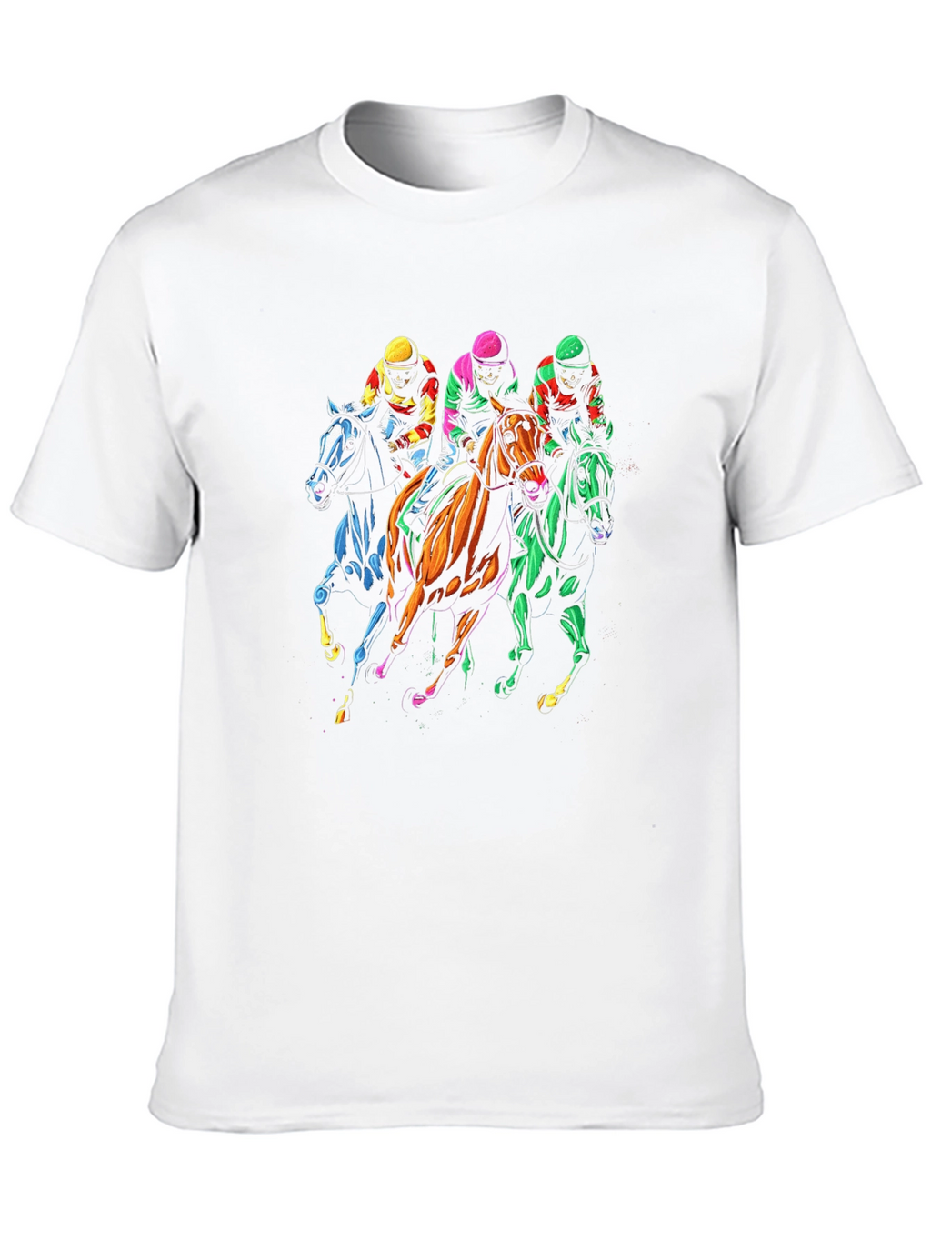 Horse Race Graphic Tee - Black